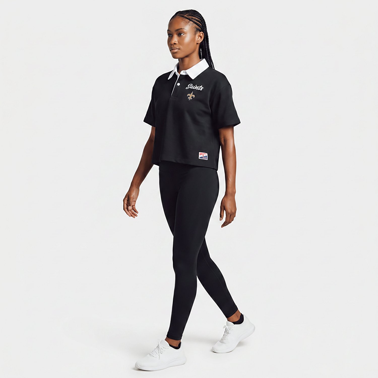New Era Women's New Orleans Saints Boxy Polo Shirt