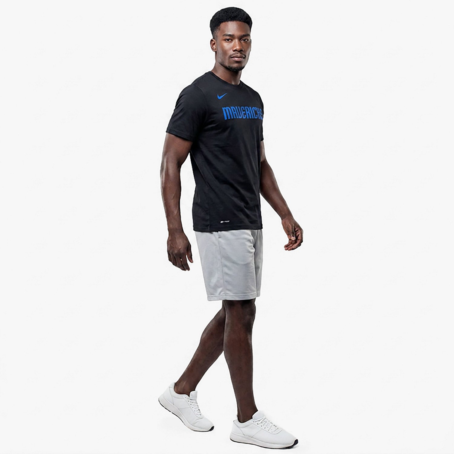 Nike Men's Dallas Mavericks Essential Wordmark Short Sleeve T-shirt - view number 3