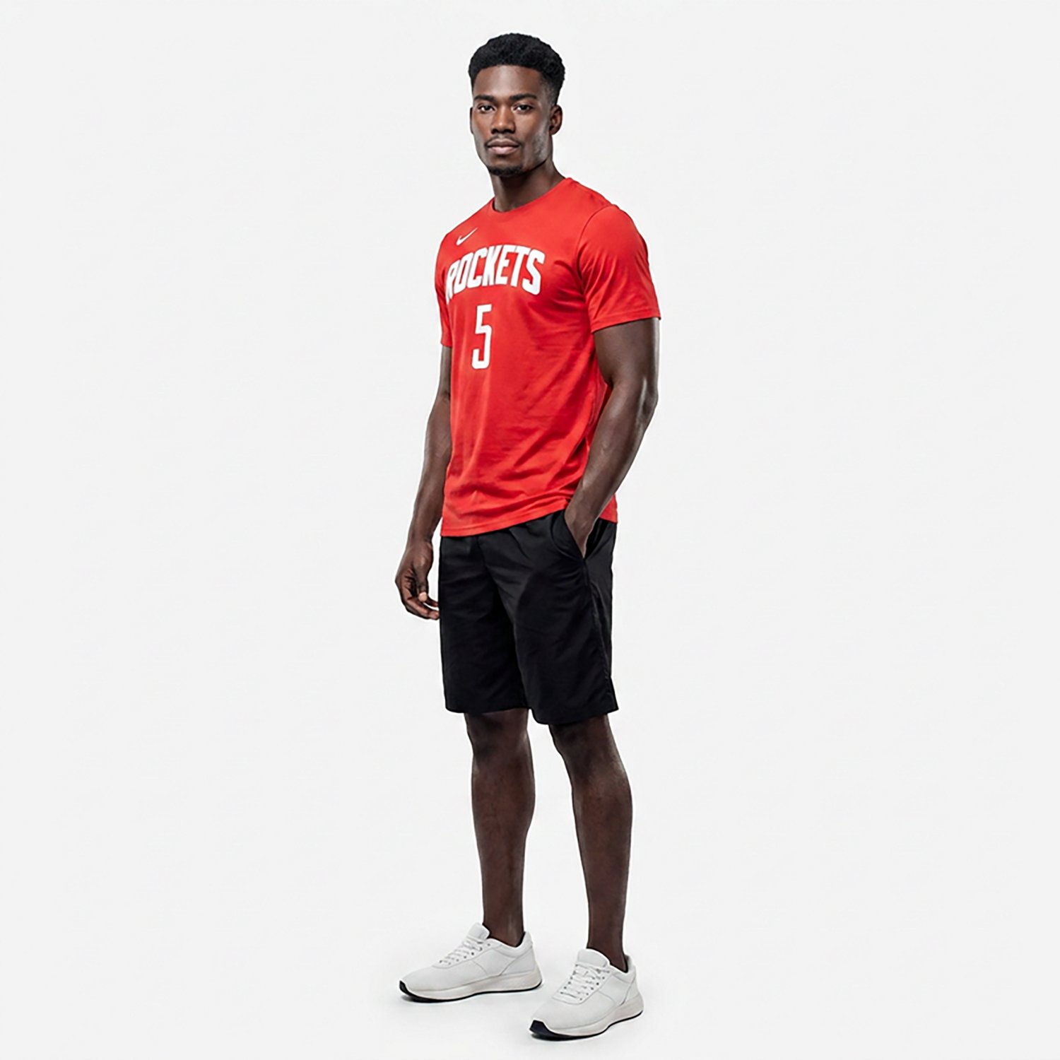 Nike Men's Houston Rockets Essential Icon N&N VanFleet Short Sleeve T-shirt - view number 2