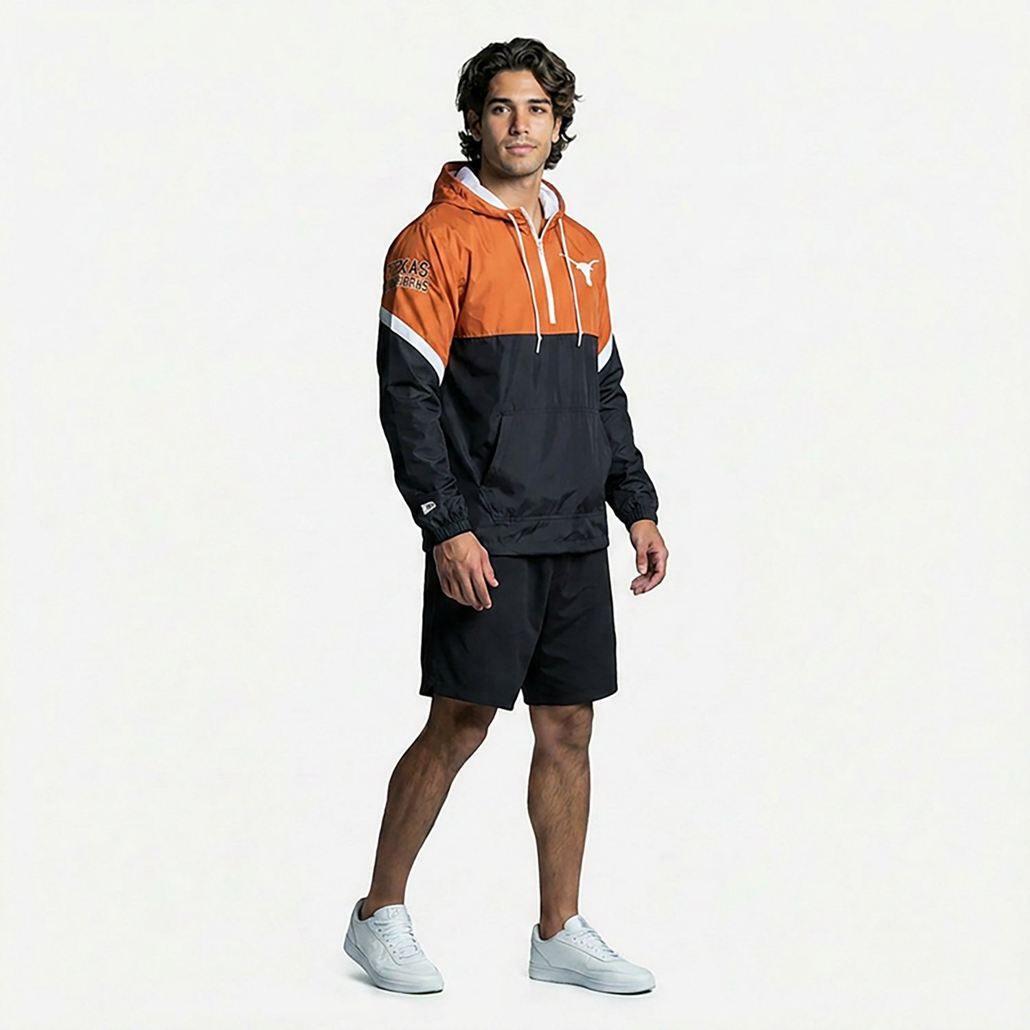 Mitchell & Ness Men's University of Texas Tie Breaker Lightweight Anorak Jacket