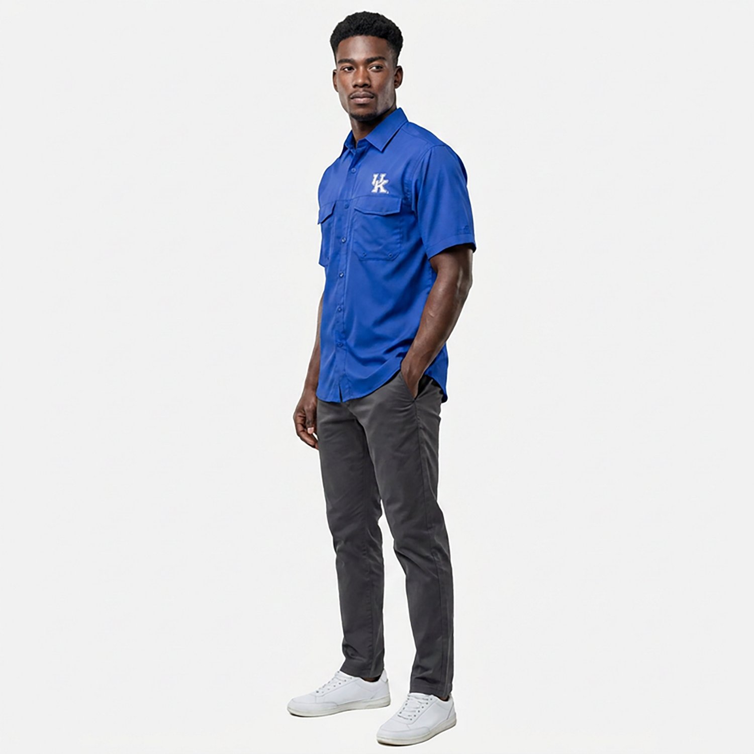 Antigua Men's Kentucky Wildcats Game Day Fishing Shirt
