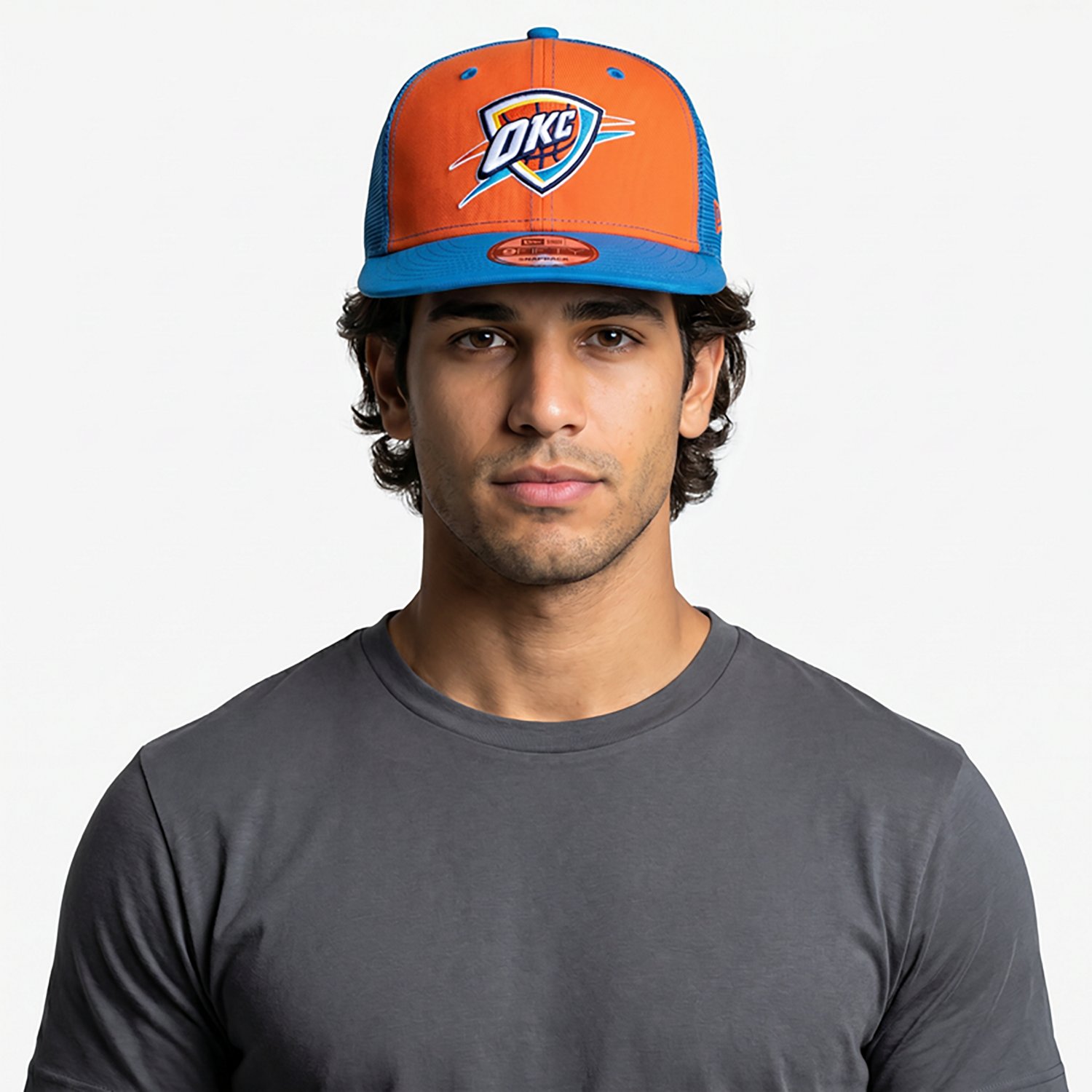 New Era Men's Oklahoma City Thunder Outdoor 9FIFTY Split Cap - view number 3
