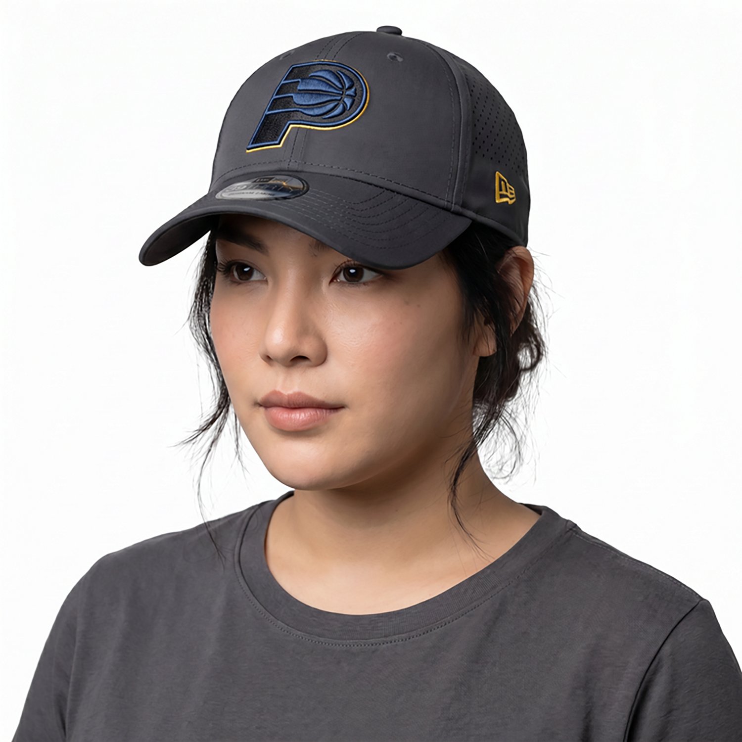 New Era Adults' Indiana Pacers 39THIRTY Night Black Cap