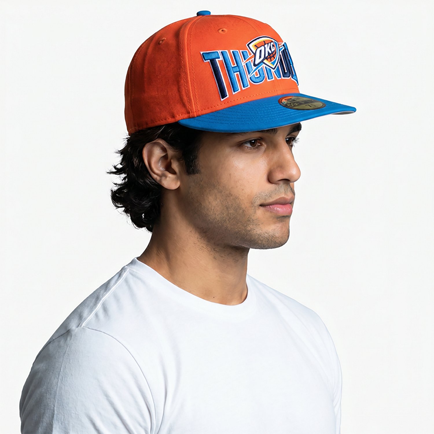 New Era Men's OKC Thunder Satin Blue 59FIFTY Cap - view number 2