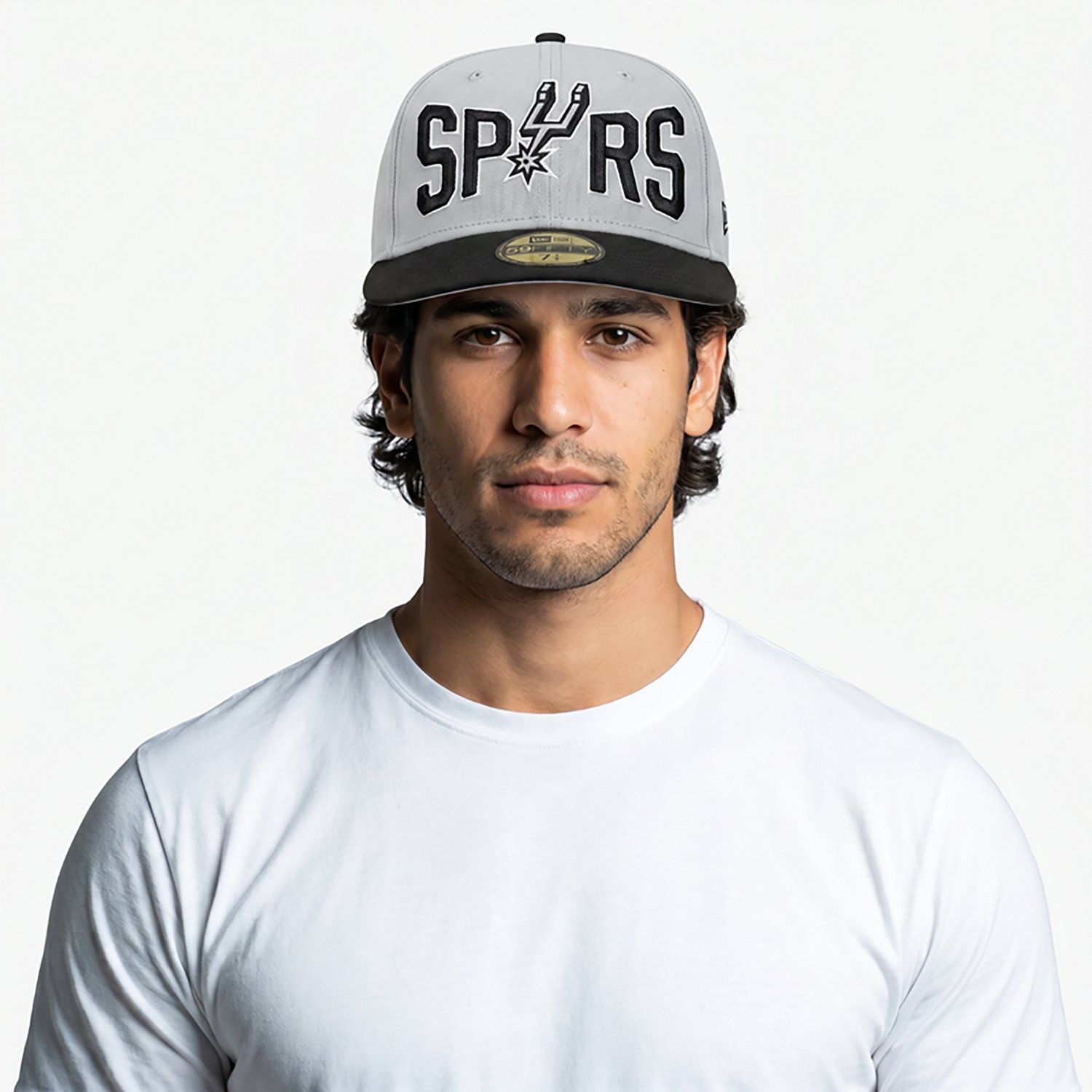 New Era Men’s San Antonio Spurs Satin Black 59FIFTY Cap - view number 3