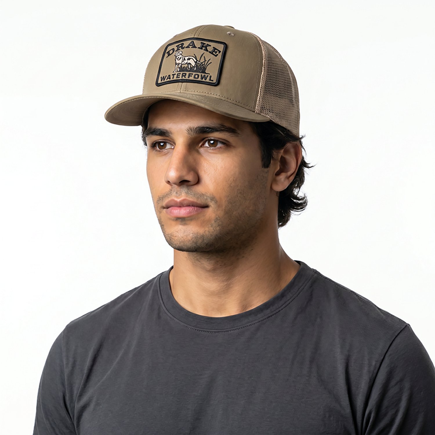 Drake Men's Waxed Cotton Dog Patch Mesh Cap