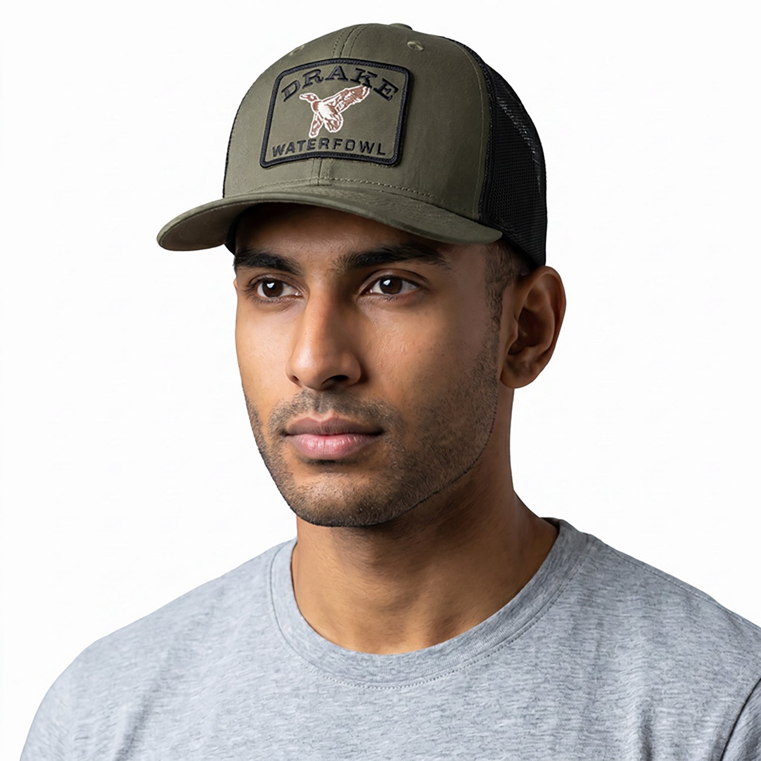 Drake Men's Waxed Cotton Duck Patch Mesh Cap