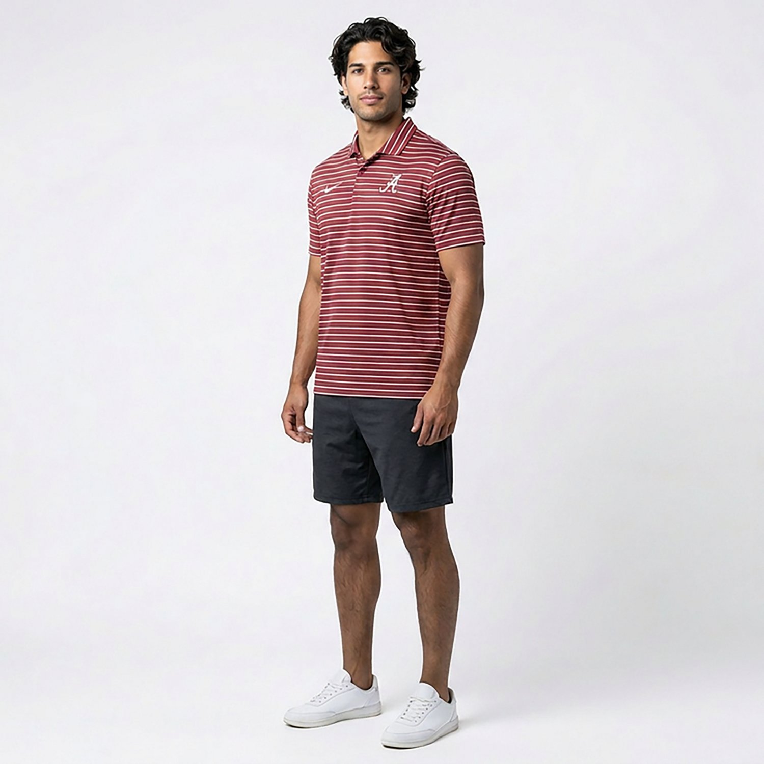 Nike Men's University of Alabama Dri-FIT Stripe Tour Polo Shirt - view number 3