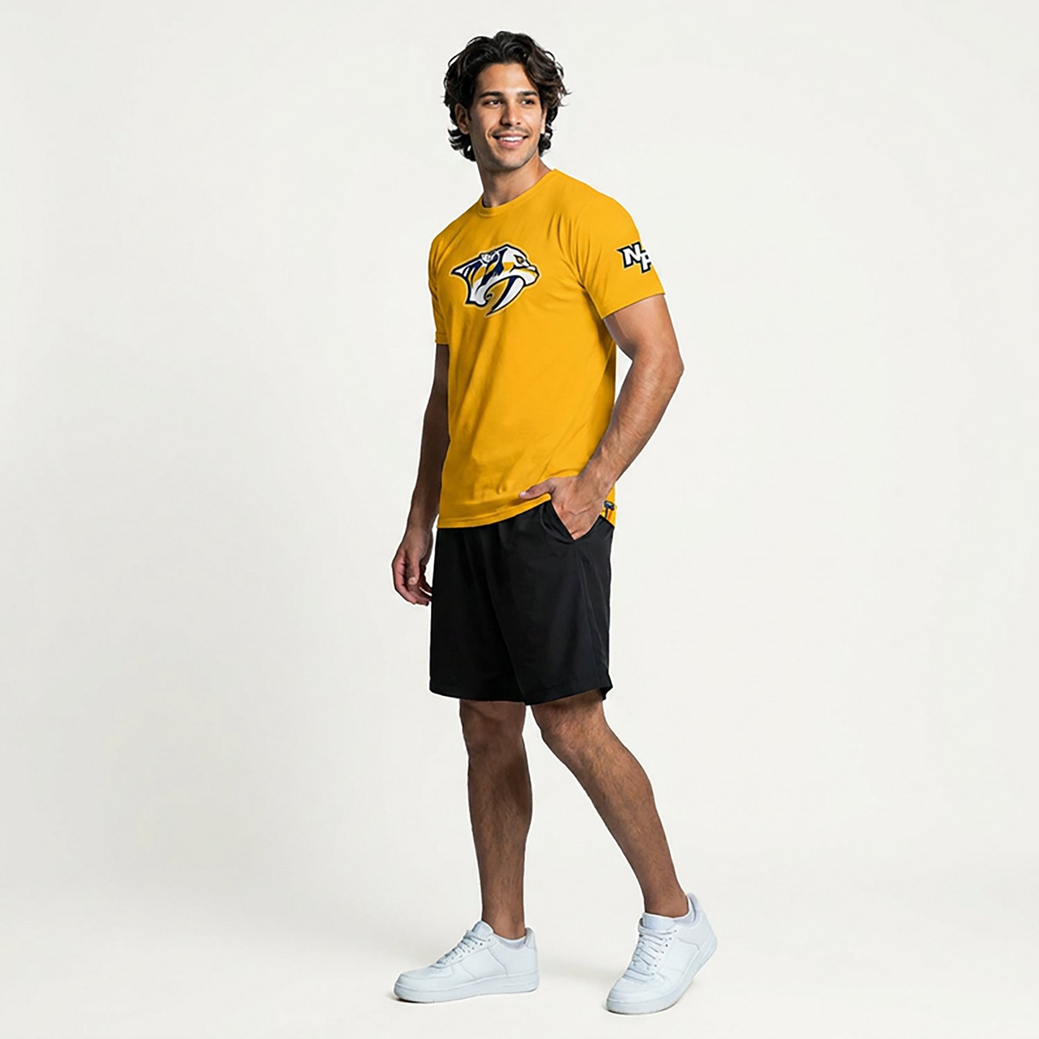 Fanatics Men's Nashville Predators Hat Trick Legacy Cotton Short Sleeve T-shirt - view number 3