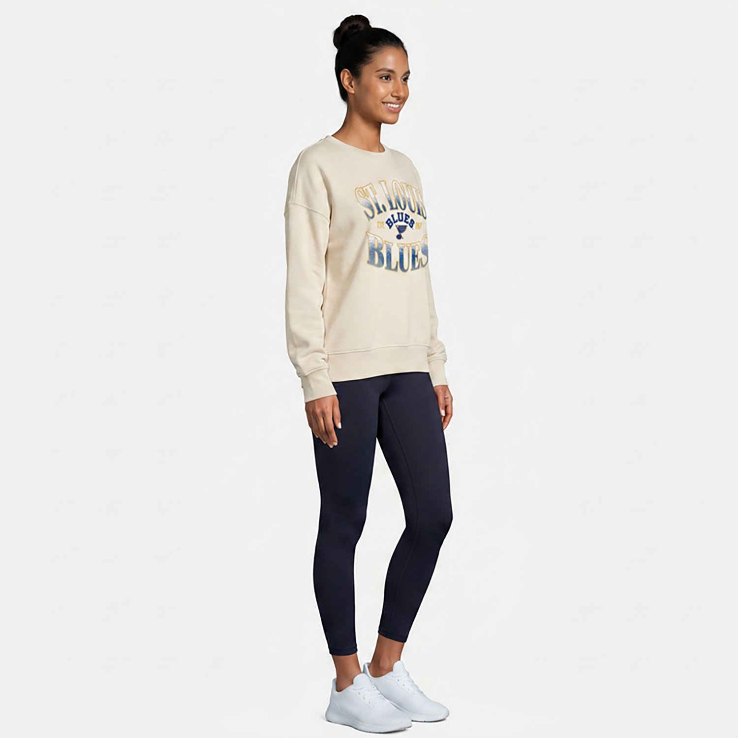 Fanatics Women's St. Louis Blues Vintage Slice French Terry Crew Sweatshirt - view number 3