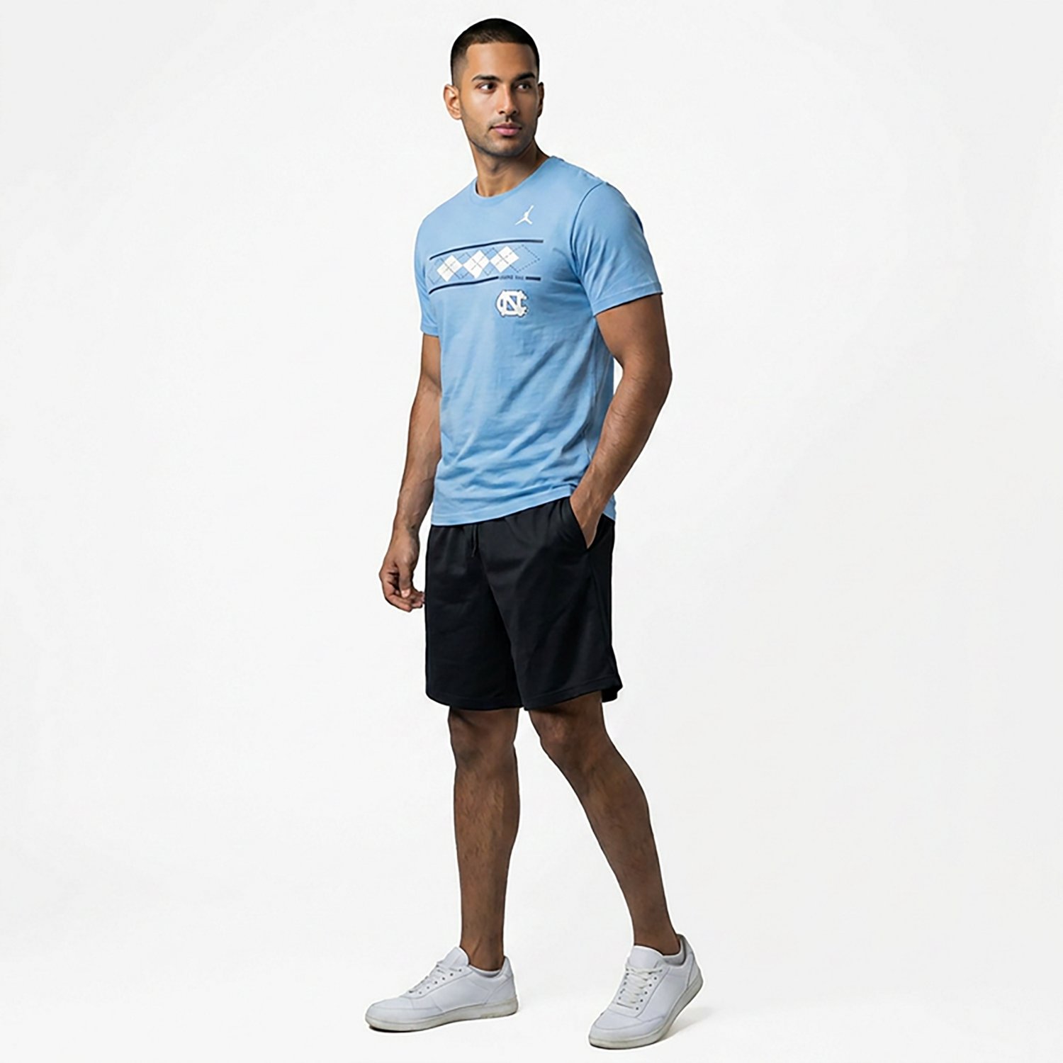Jordan Men's UNC Primary Logo Argyle T-shirt