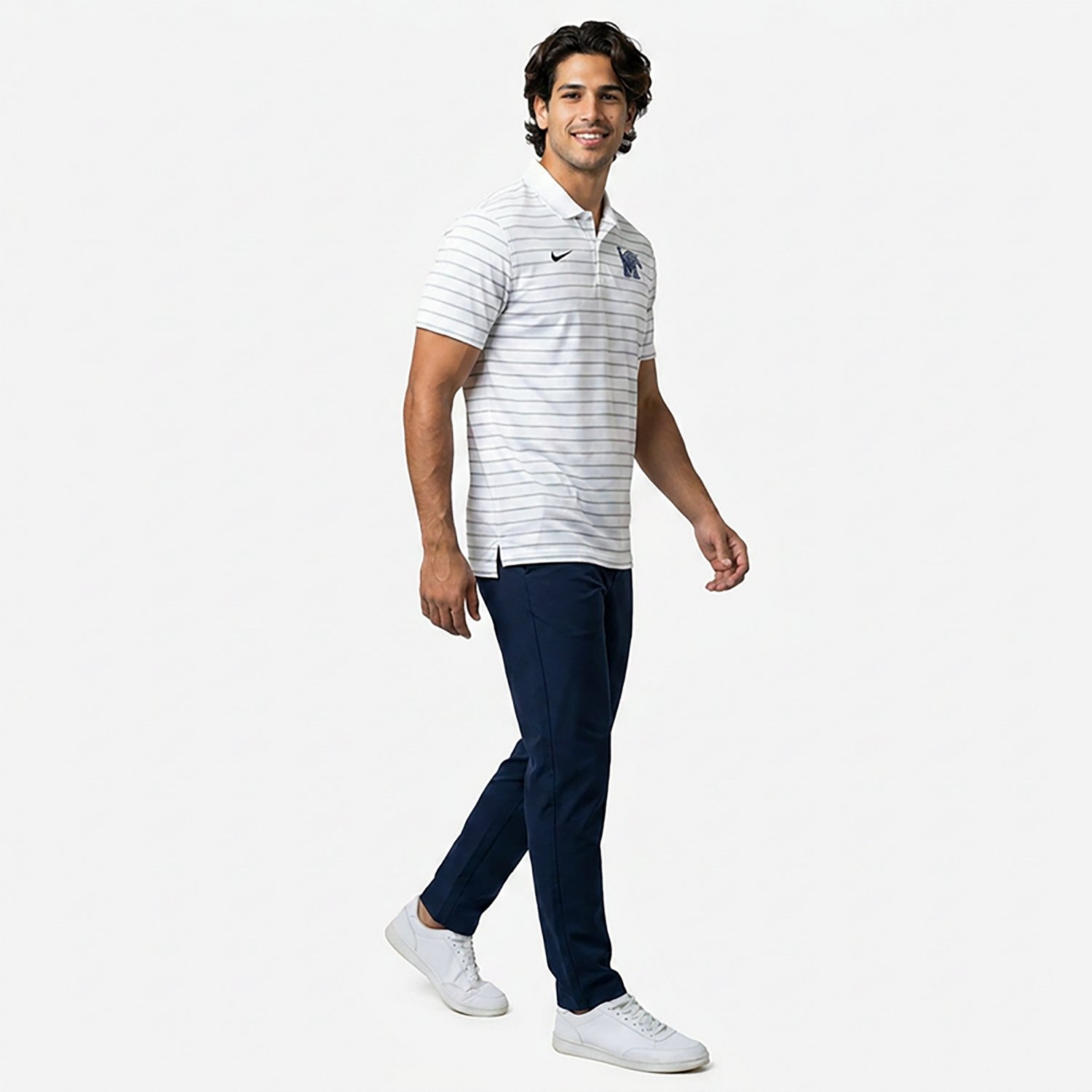 Nike Men's University of Memphis Tigers Victory Stripe Polo Shirt - view number 3