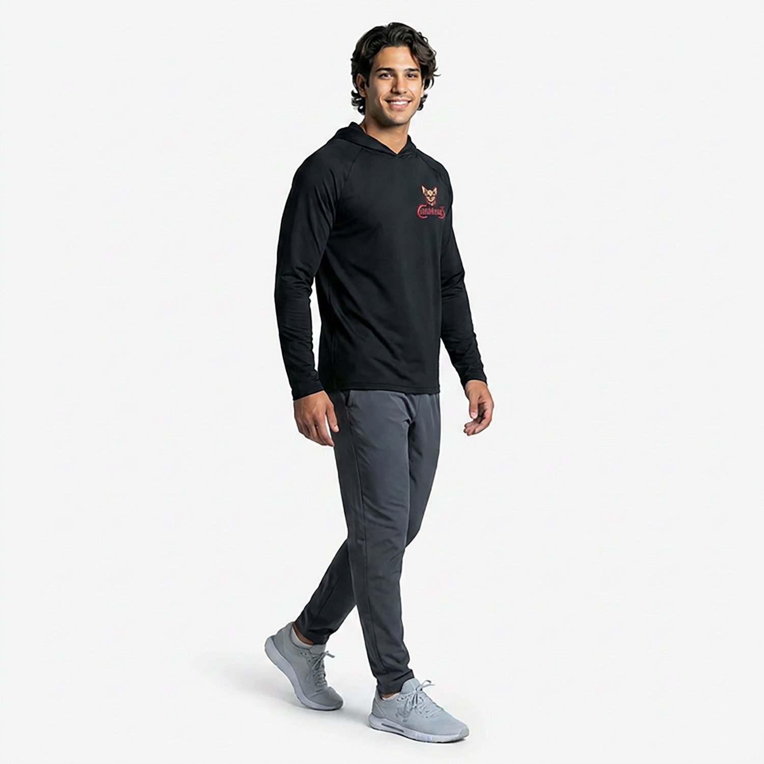 Under Armour Men's Chihuahuas Forkball Tech Stretch Long Sleeve Hooded T-shirt