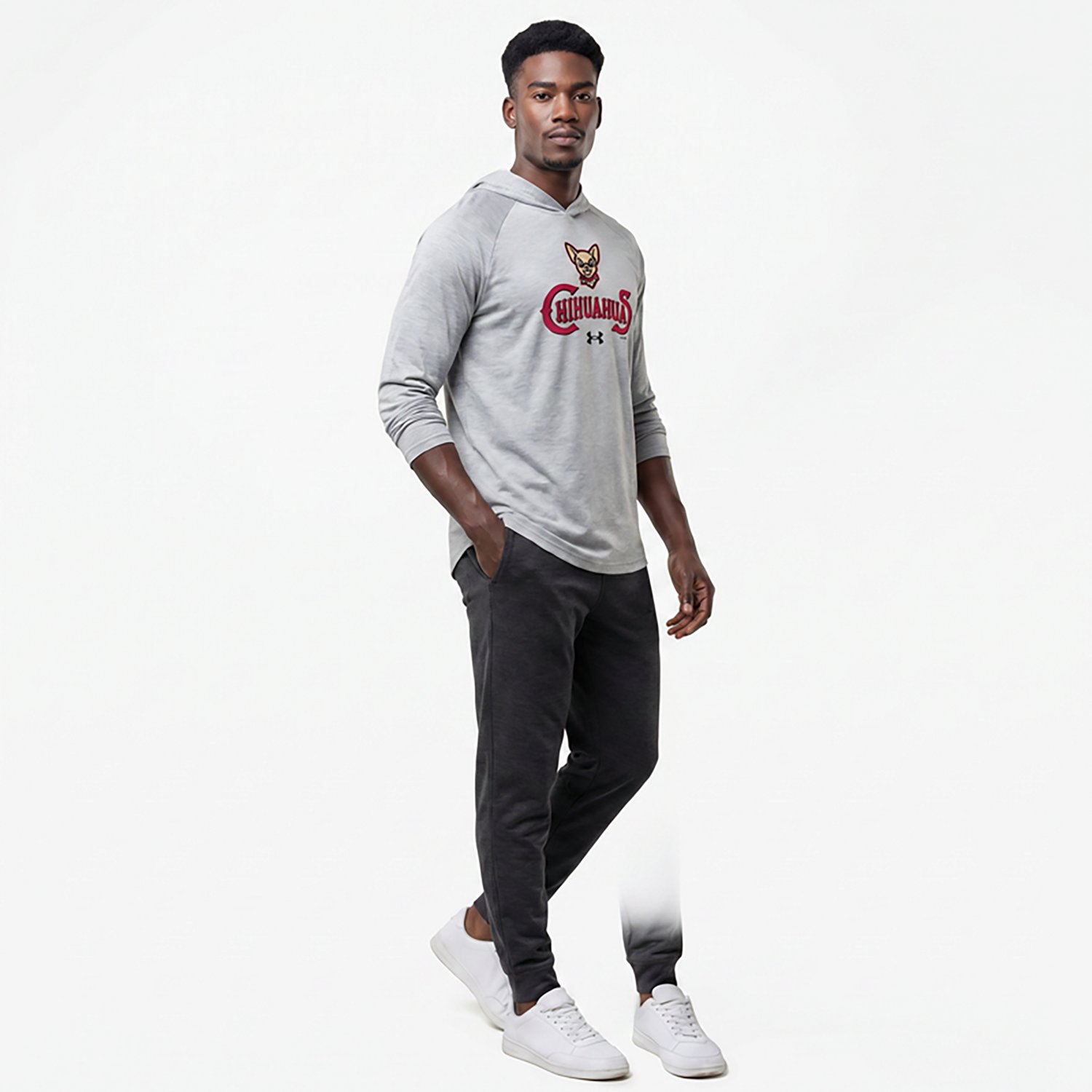 Under Armour Men's Chihuahuas Knuckleball Tech Stretch Long Sleeve Hooded T-shirt - view number 3