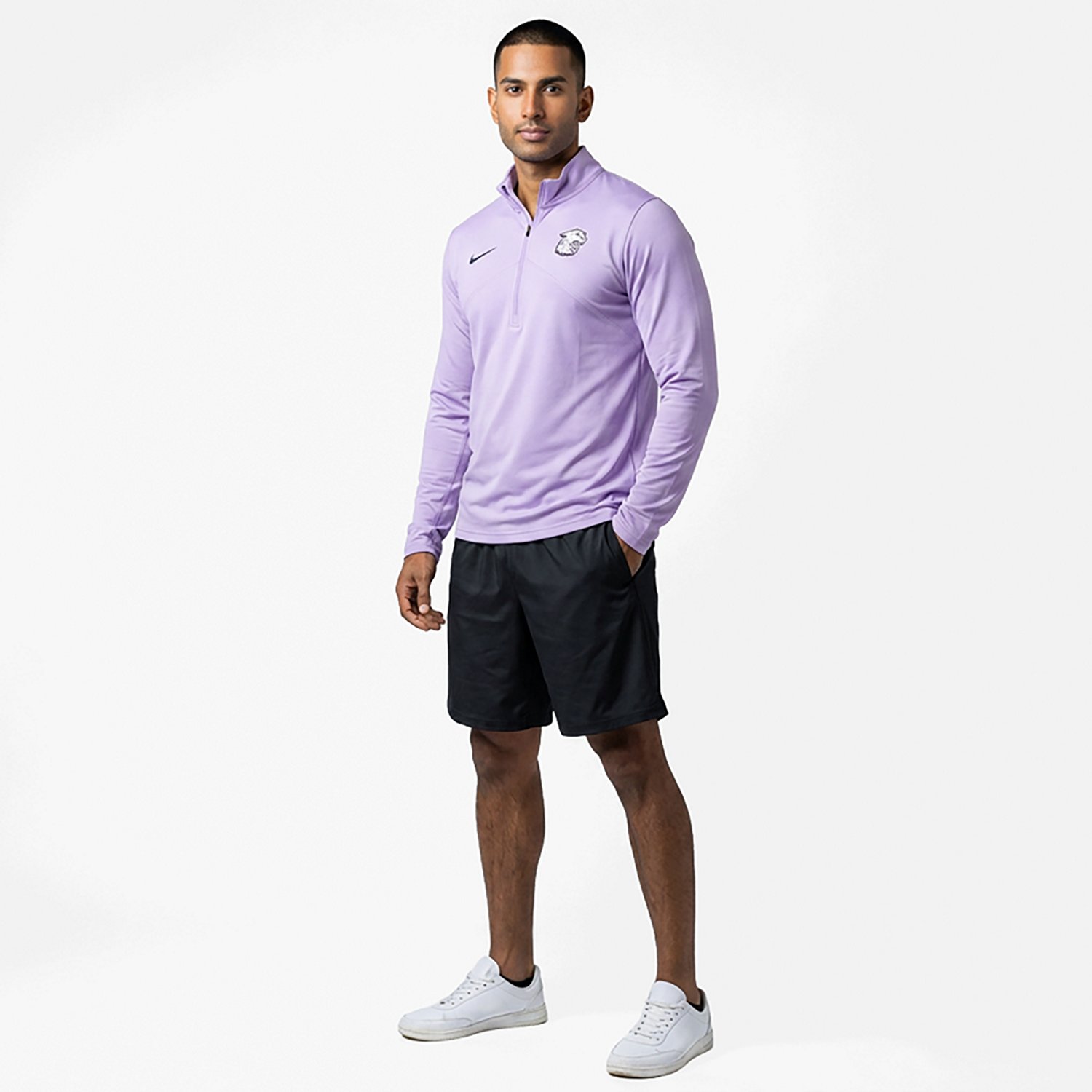 Nike Men's Kansas State Lavender Cat Head Dri-FIT 1/4 Zip - view number 2