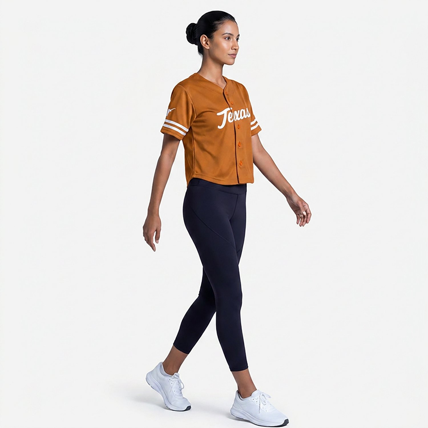 Hype and Vice Women's Texas Longhorns Cropped Football Jersey - view number 2