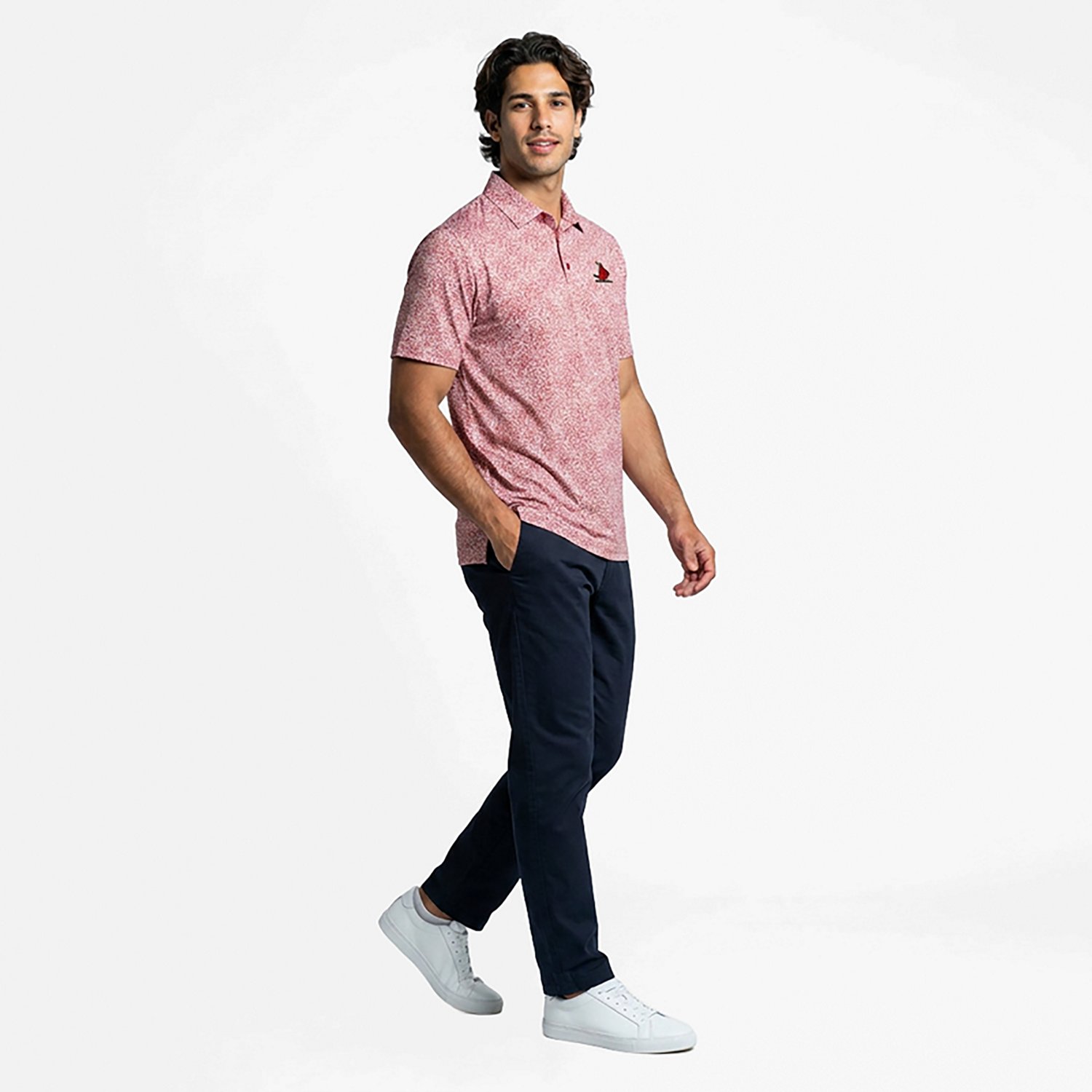 Antigua Men's St. Louis Cardinals Field Ditsy Polo - view number 2