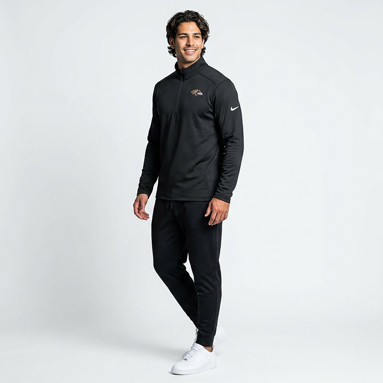 Nike Men's Baltimore Ravens Pacer 1/2-Zip Sweatshirt