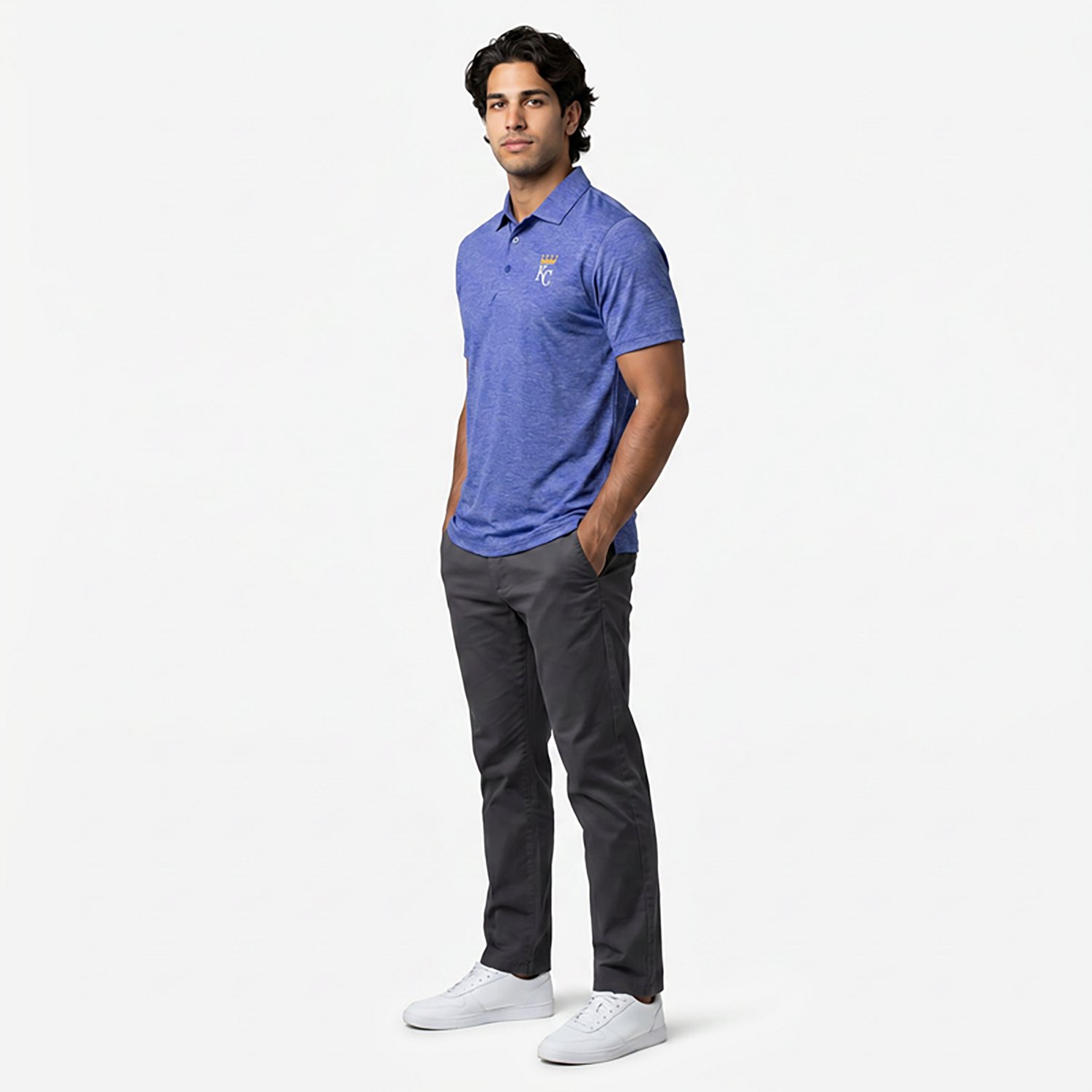 Antigua Men's Kansas City Royals Par 3 Short Sleeve Polo Shirt