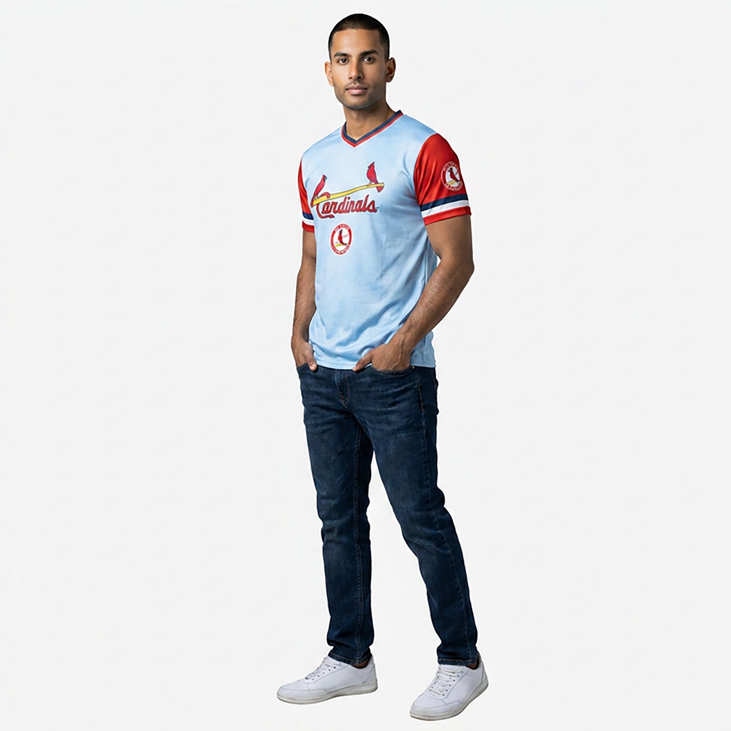 Stitches Men's St. Louis Cardinals 25 Bombs Away Shirzy Short Sleeve T-shirt - view number 2