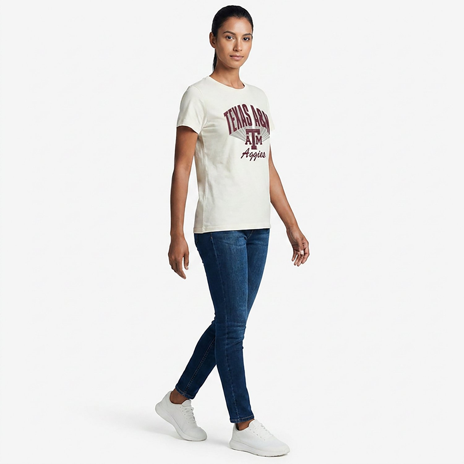 WILDCAT RETRO Women's Texas A&M Aggies Retro Brand Vintage Crop Short Sleeve T-shirt - view number 3
