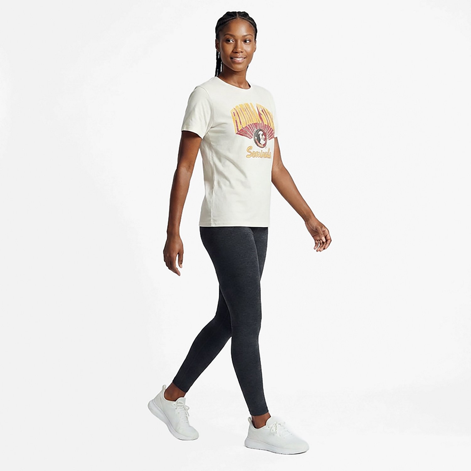 WILDCAT RETRO Women's Florida State Seminoles Retro Brand Vintage Crop Short Sleeve T-shirt - view number 3