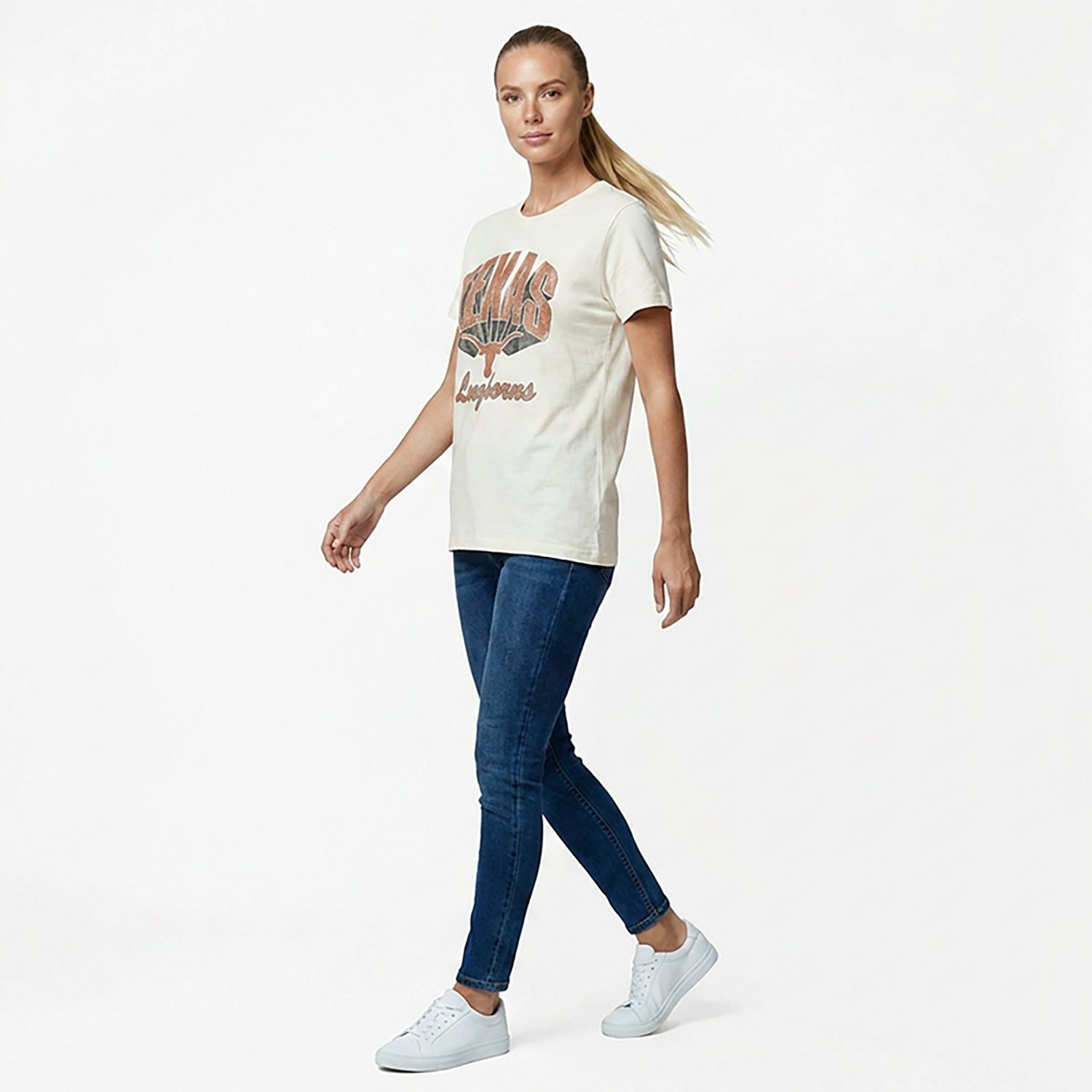 Retro Brand Women's Texas Longhorns Rock Star Meet and Greet Short Sleeve T-shirt - view number 3
