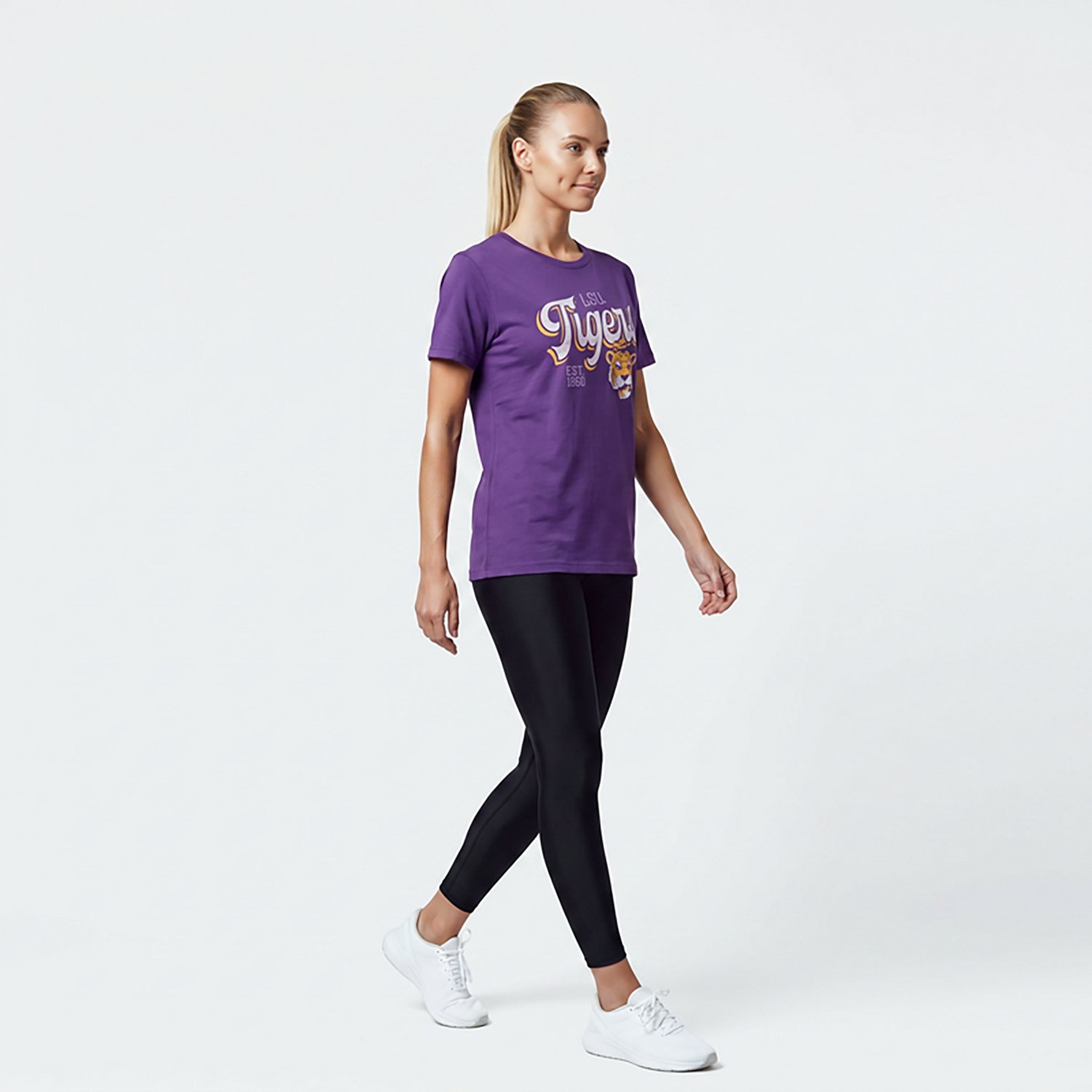 WILDCAT RETRO Women's LSU Script Boxy T-shirt - view number 3