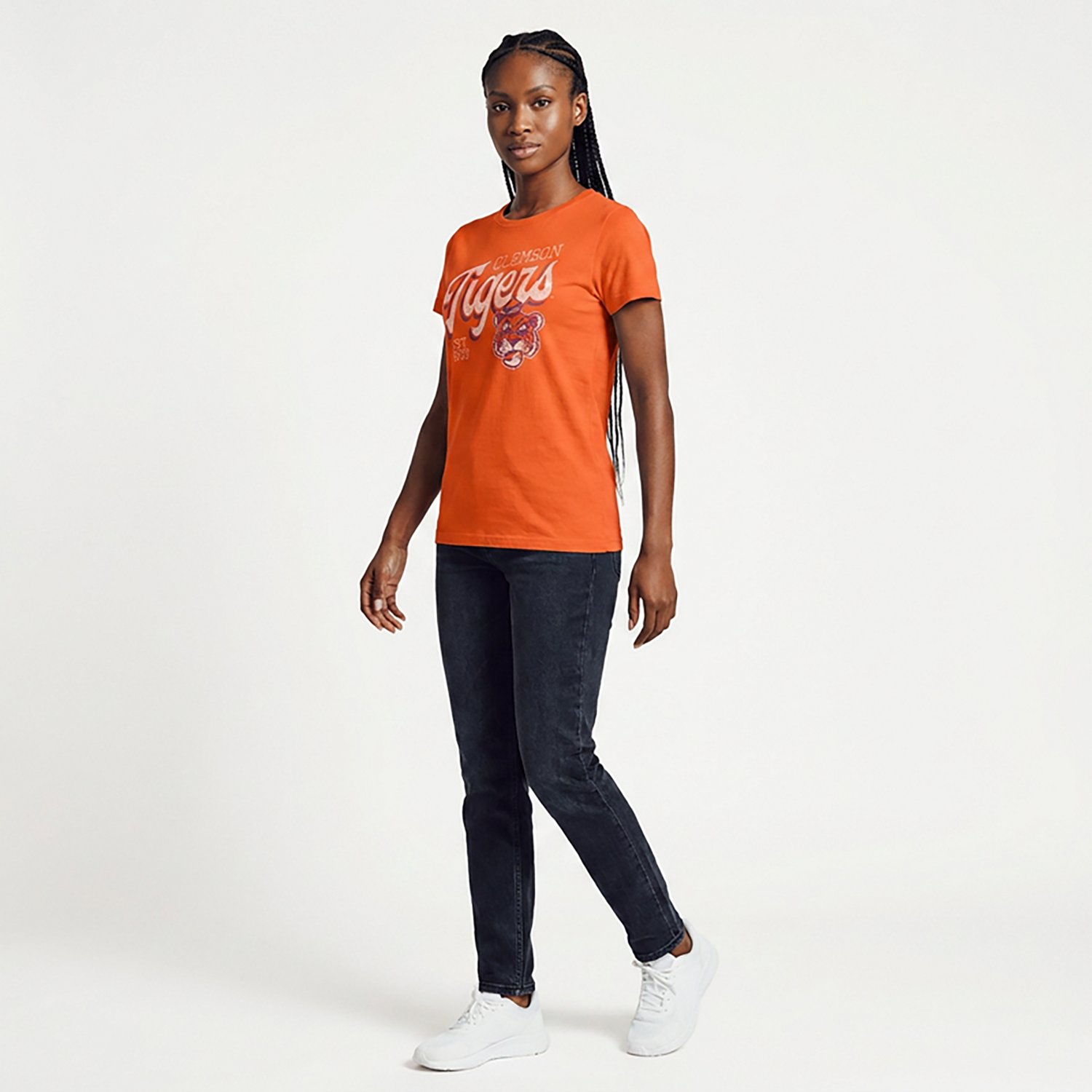 WILDCAT RETRO Women's Clemson Script Boxy T-shirt - view number 2