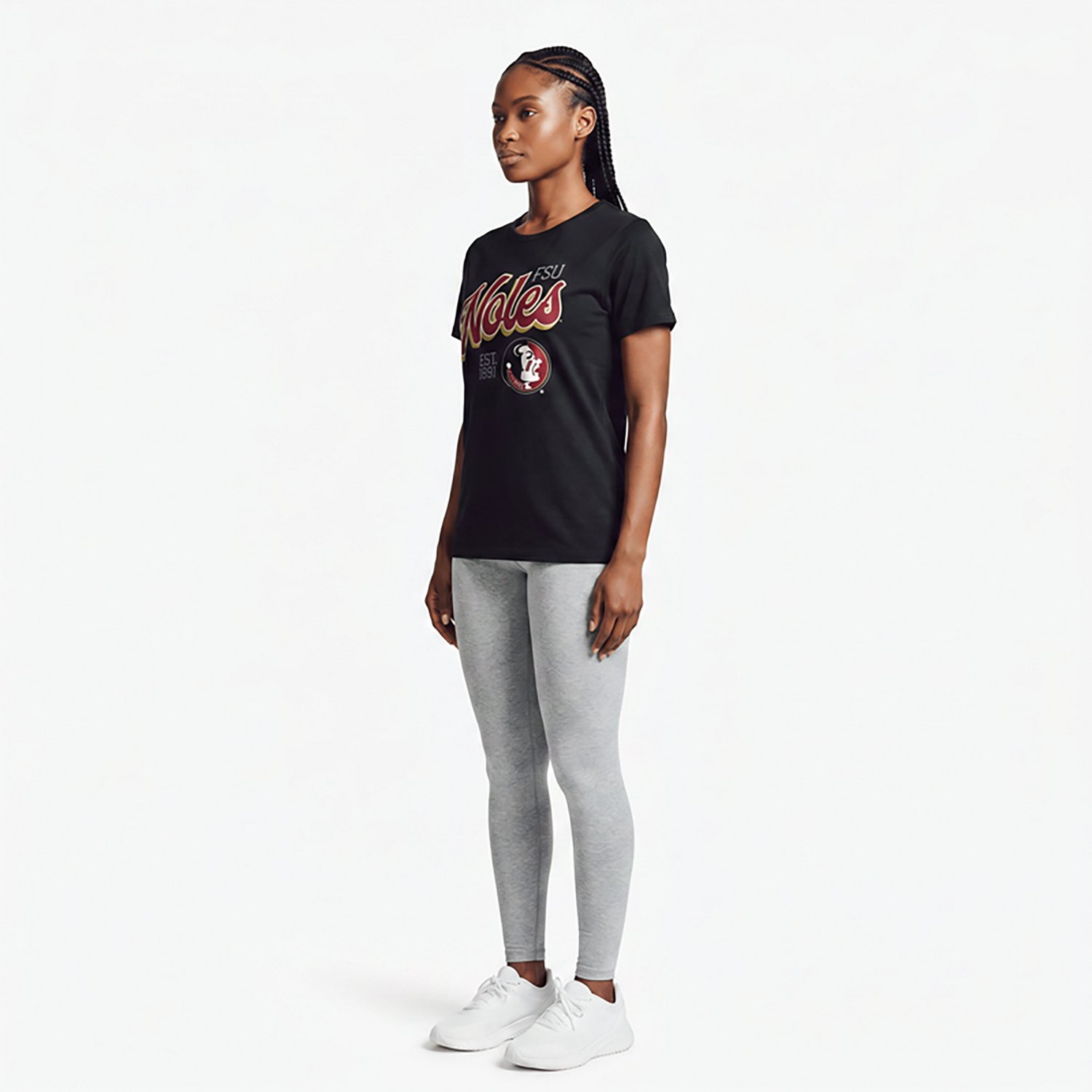 Retro Brand Women's Florida State University Script Boxy Graphic T-shirt - view number 3