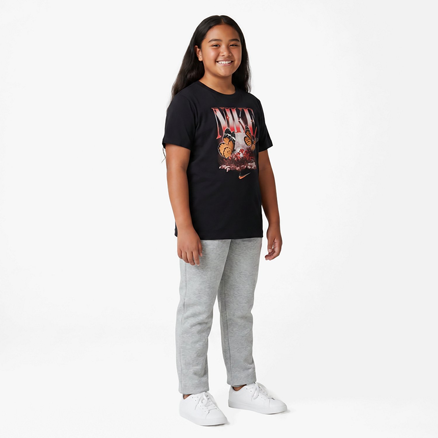 Nike Girls' Sportswear Butterfly Graphic T-shirt - view number 2