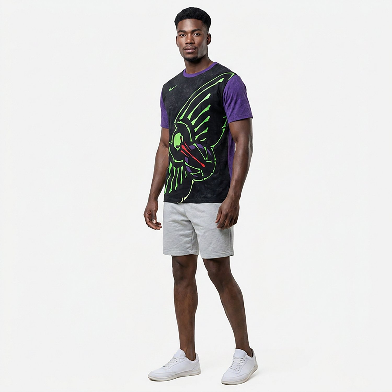 Nike Men's New Orleans Pelicans City Edition Oversize Logo Max 90 T-shirt - view number 3
