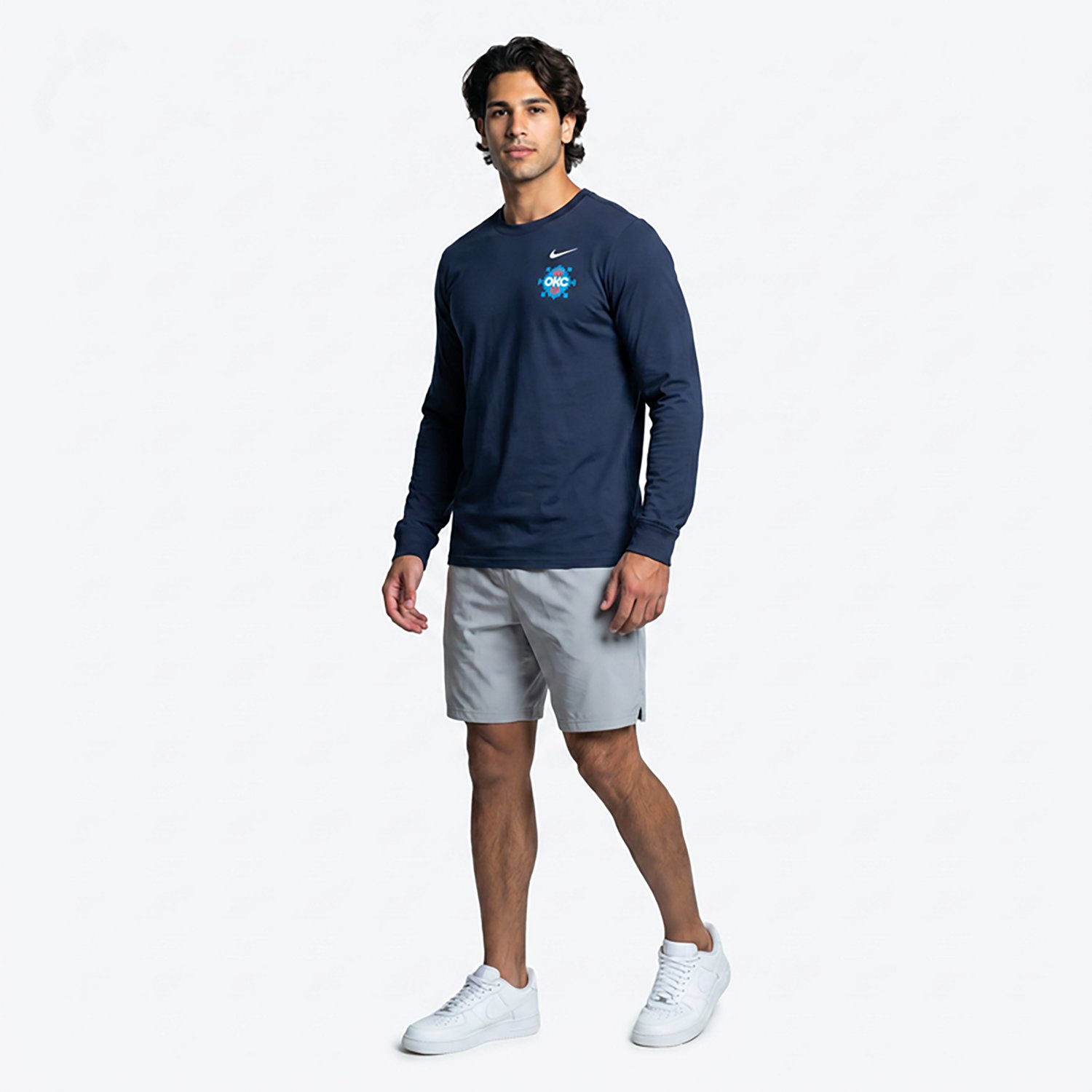 Nike Men's Oklahoma City Thunder Essential City Edition Logo Graphic T-shirt - view number 3