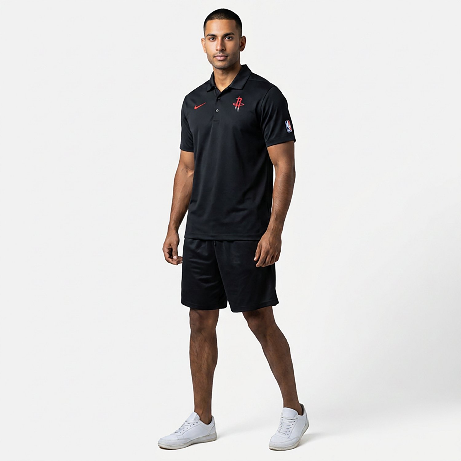 Nike Men's Houston Rockets Dry Fit Staff Short Sleeve Polo - view number 3