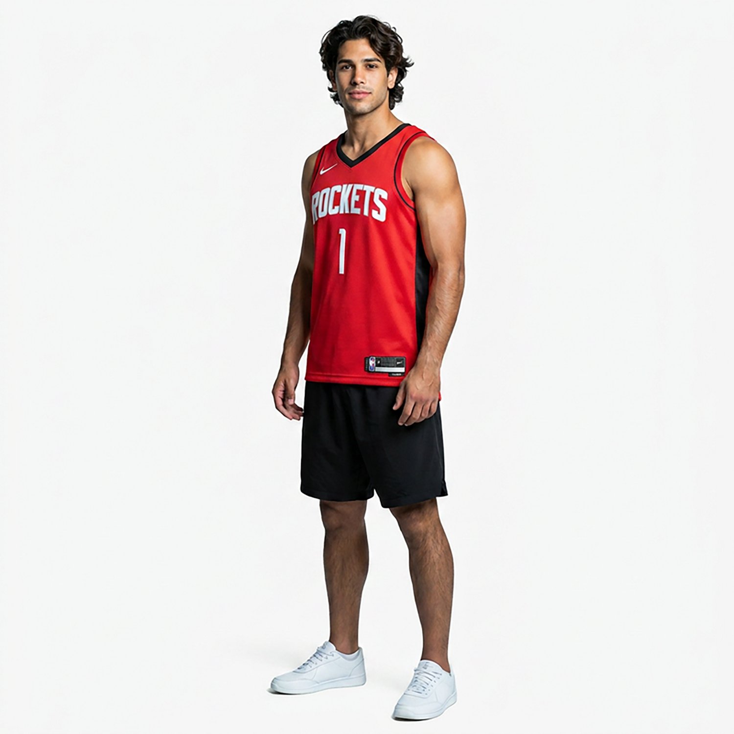 Nike Men's Houston Rockets Amen Thompson Icon Swingman Player Name & Number Jersey - view number 3
