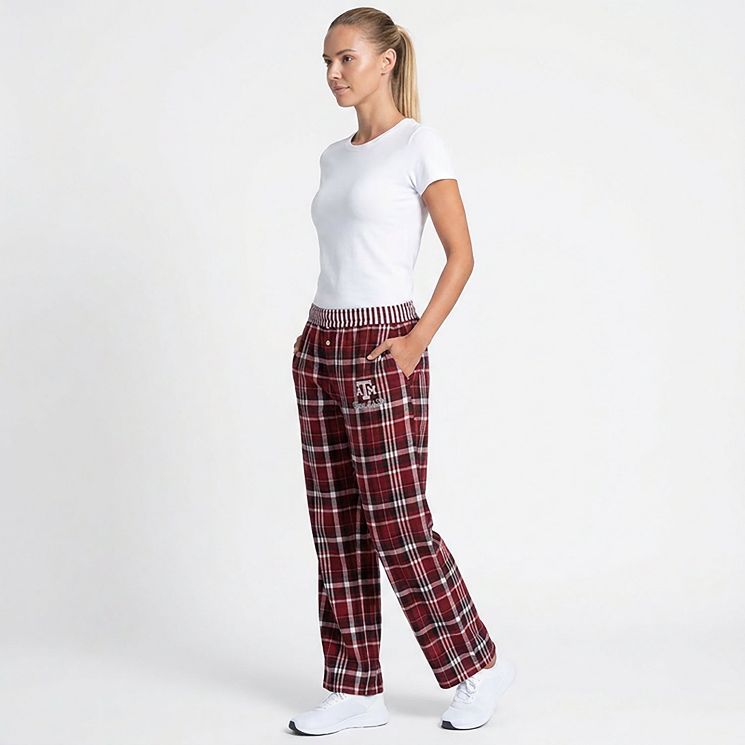 College Concepts Women's Texas A&M Laney Plaid Pants - view number 3