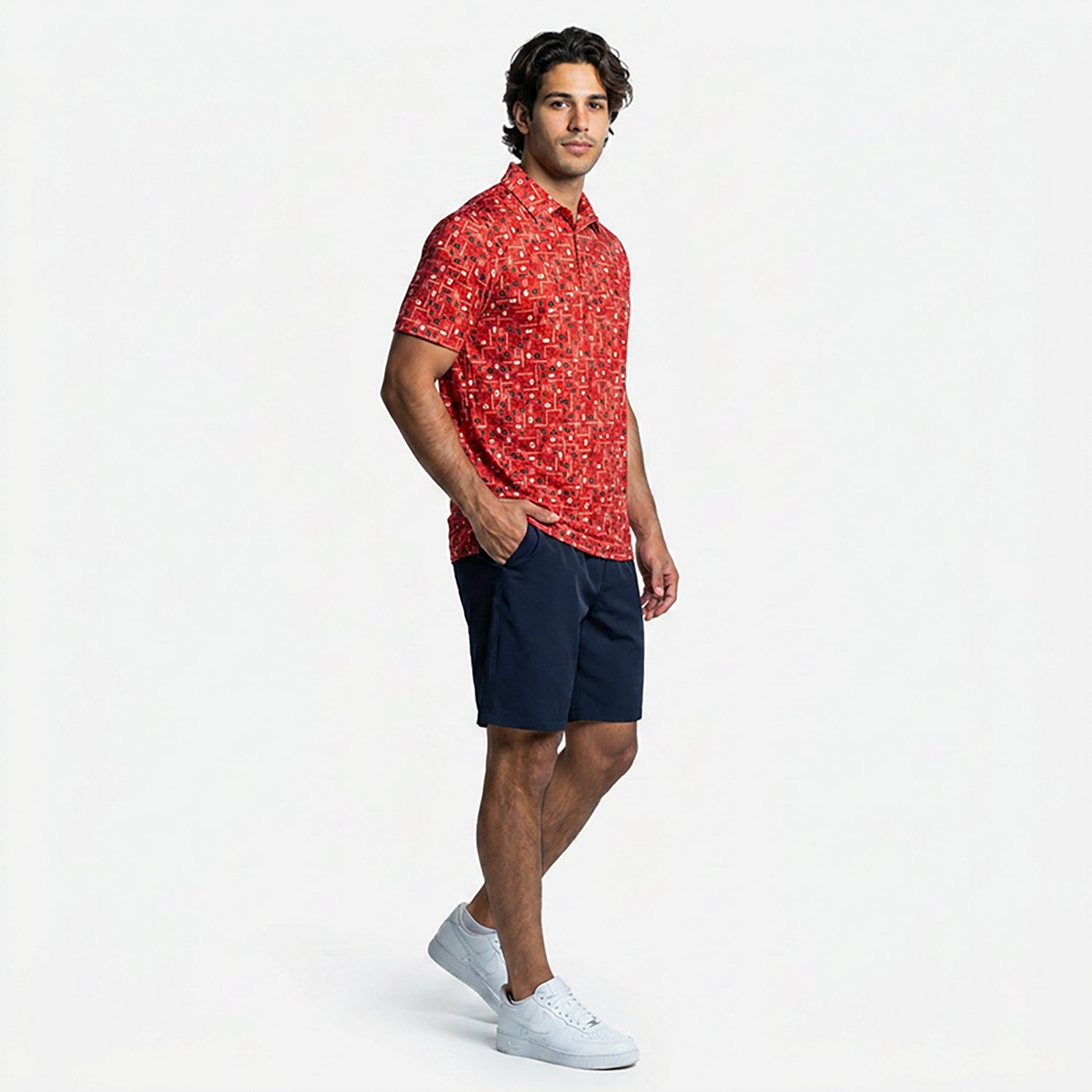Antigua Men's Houston Texans Lateral Short Sleeve Polo