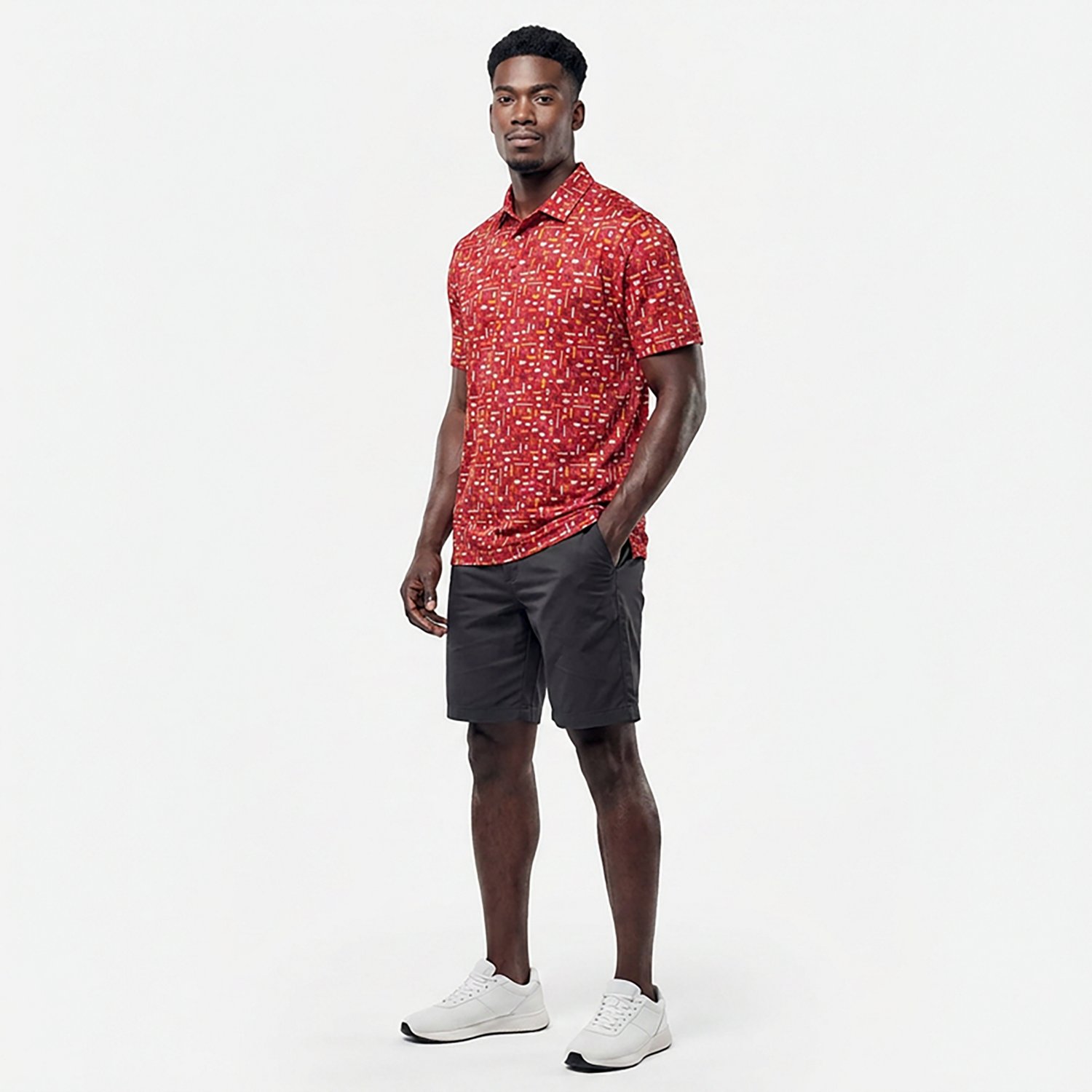 Antigua Men's Kansas City Chiefs Lateral Short Sleeve Polo - view number 2