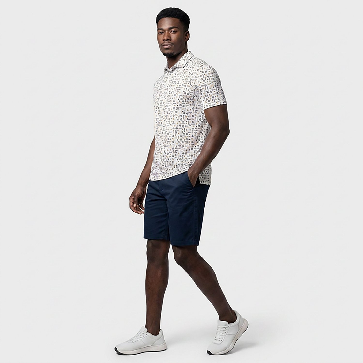 Antigua Men's New Orleans Saints Lateral Short Sleeve Polo - view number 2
