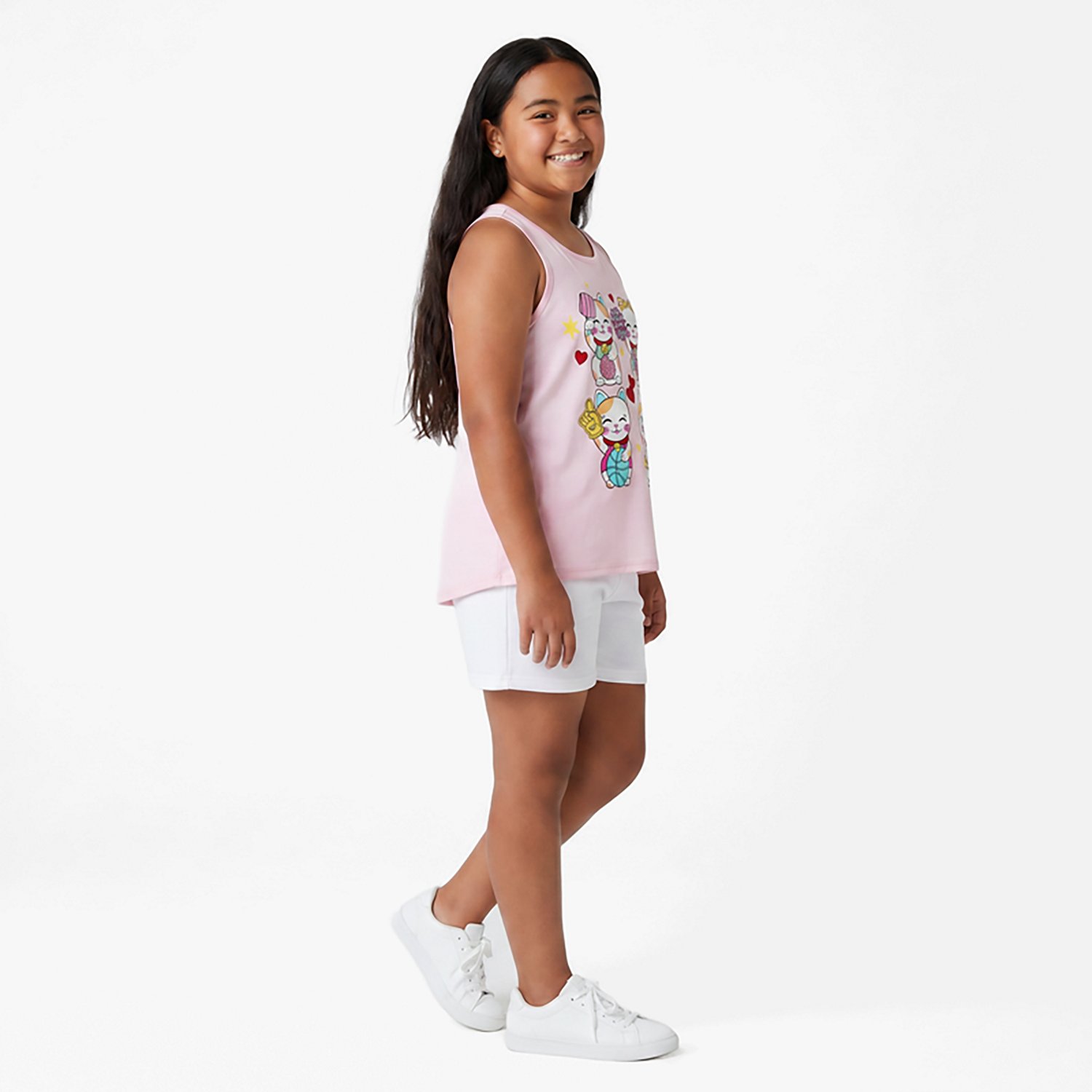 BCG Girls' Training Turbo Lucky Cat Tank Top