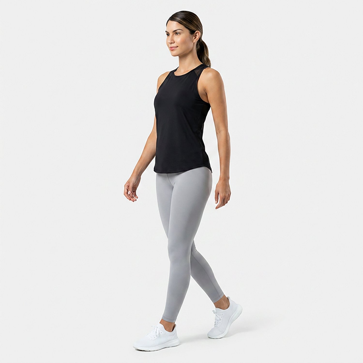 BCG Women's Run Keyhold Mesh Back Tank Top - view number 2