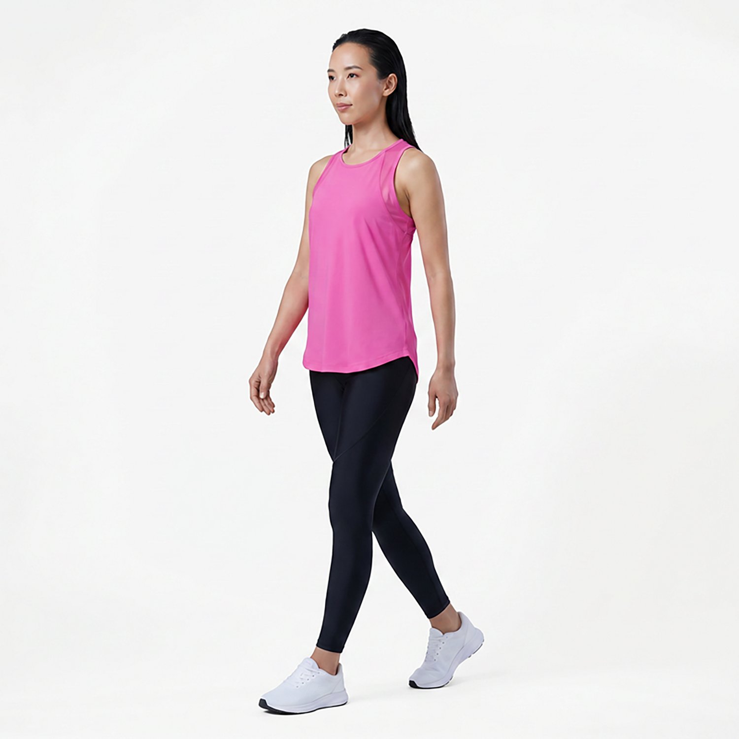 BCG Women's Run Keyhold Mesh Back Tank Top - view number 3