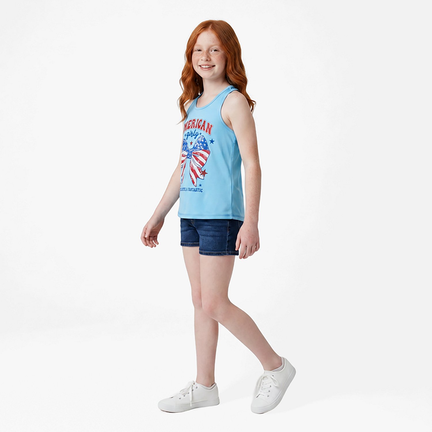BCG Girls' Training Turbo American Girly Tank