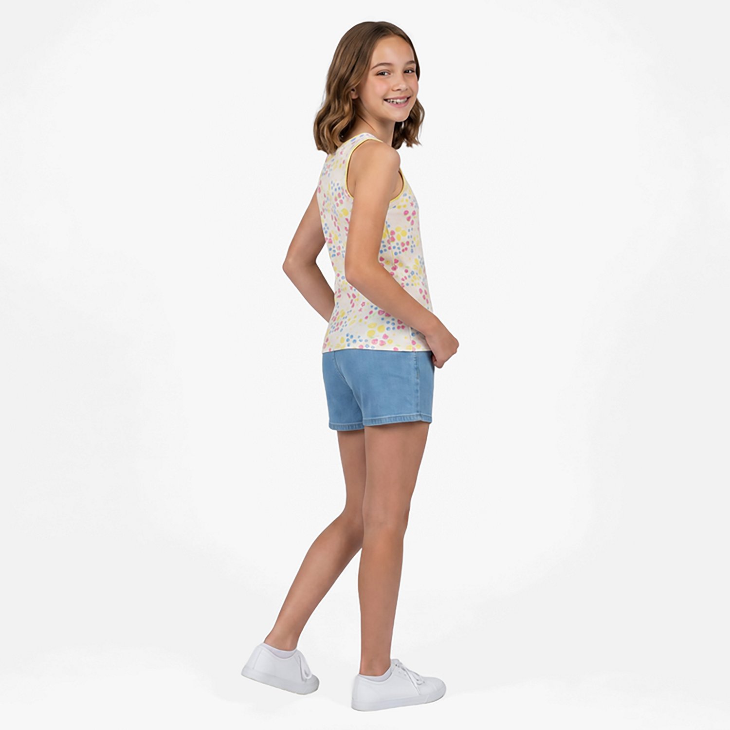 BCG Girls’ Blanket Stitch Printed Rib Tank - view number 2