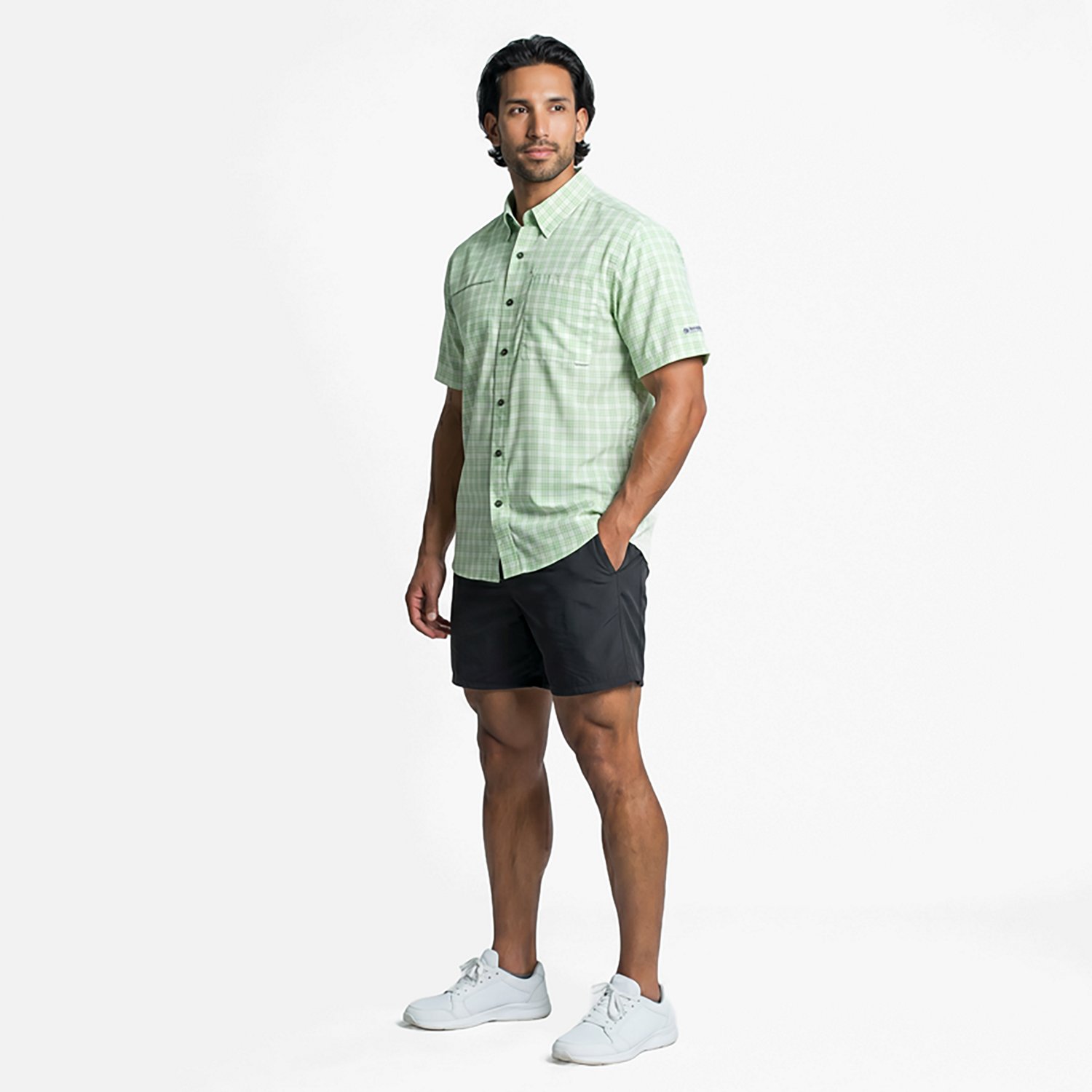 Magellan Outdoors Men's Aransas Plaid Short Sleeve Fishing T-shirt