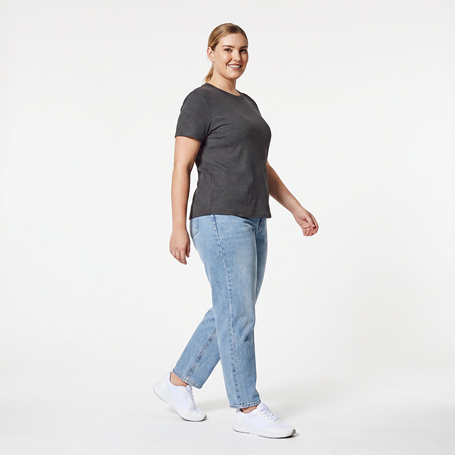 BCG Women's Sign Crew Rib Short Sleeve T-Shirt
