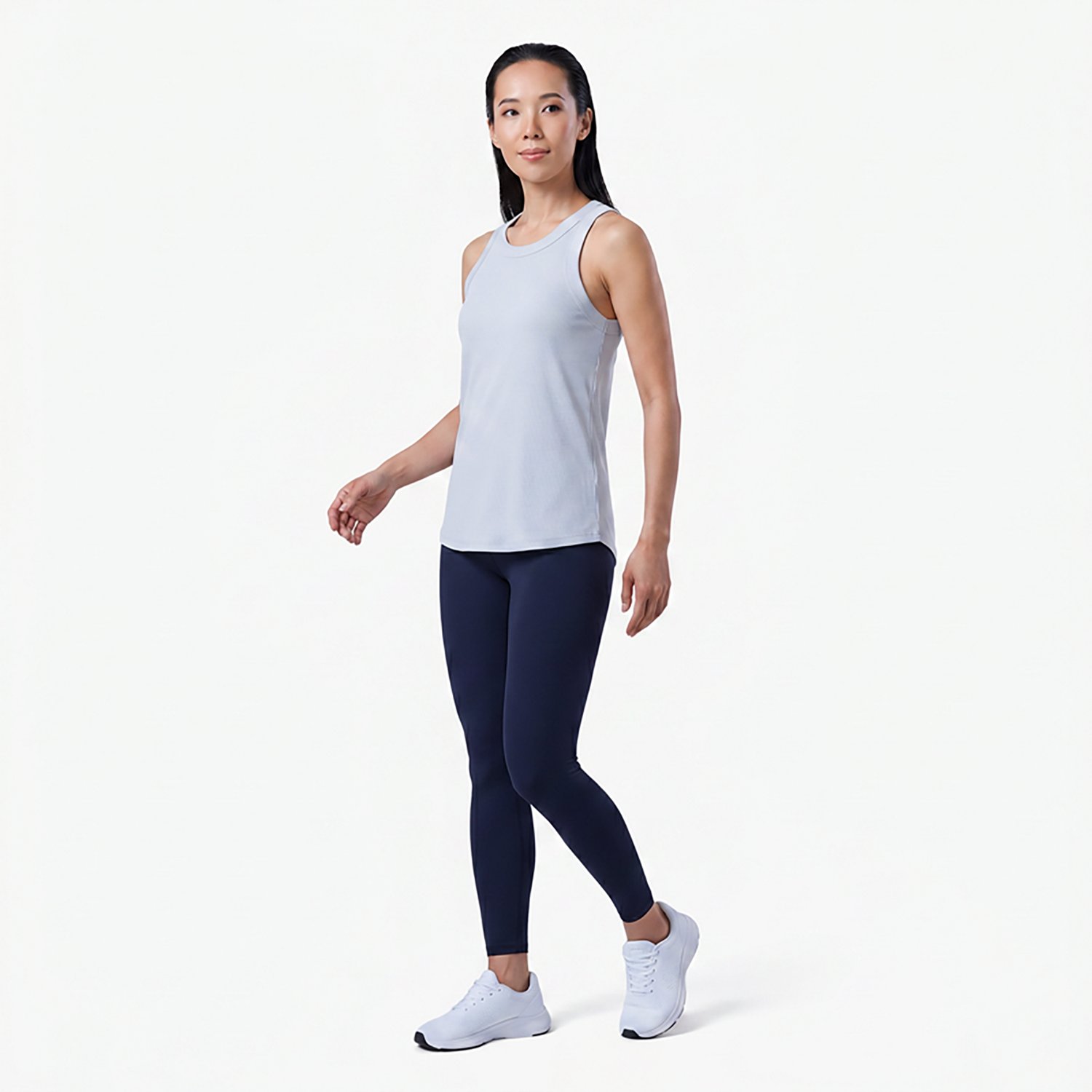 BCG Women's Sign Curve Hem High Neck Tank Top
