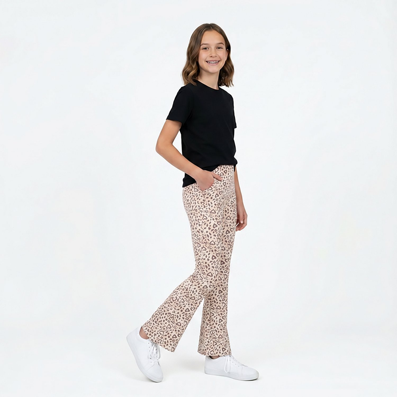 BCG Girls'  Cotton Flare Printed Legging - view number 3