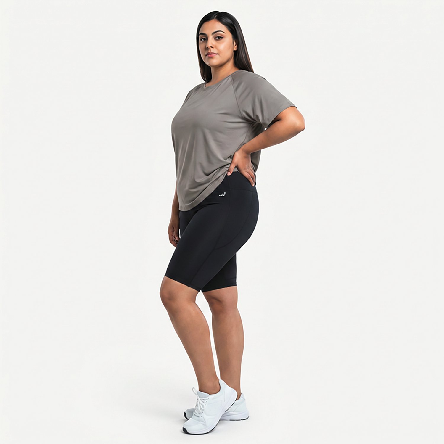 BCG Women's Plus HI Tummy Control Bike Shorts 10 in.