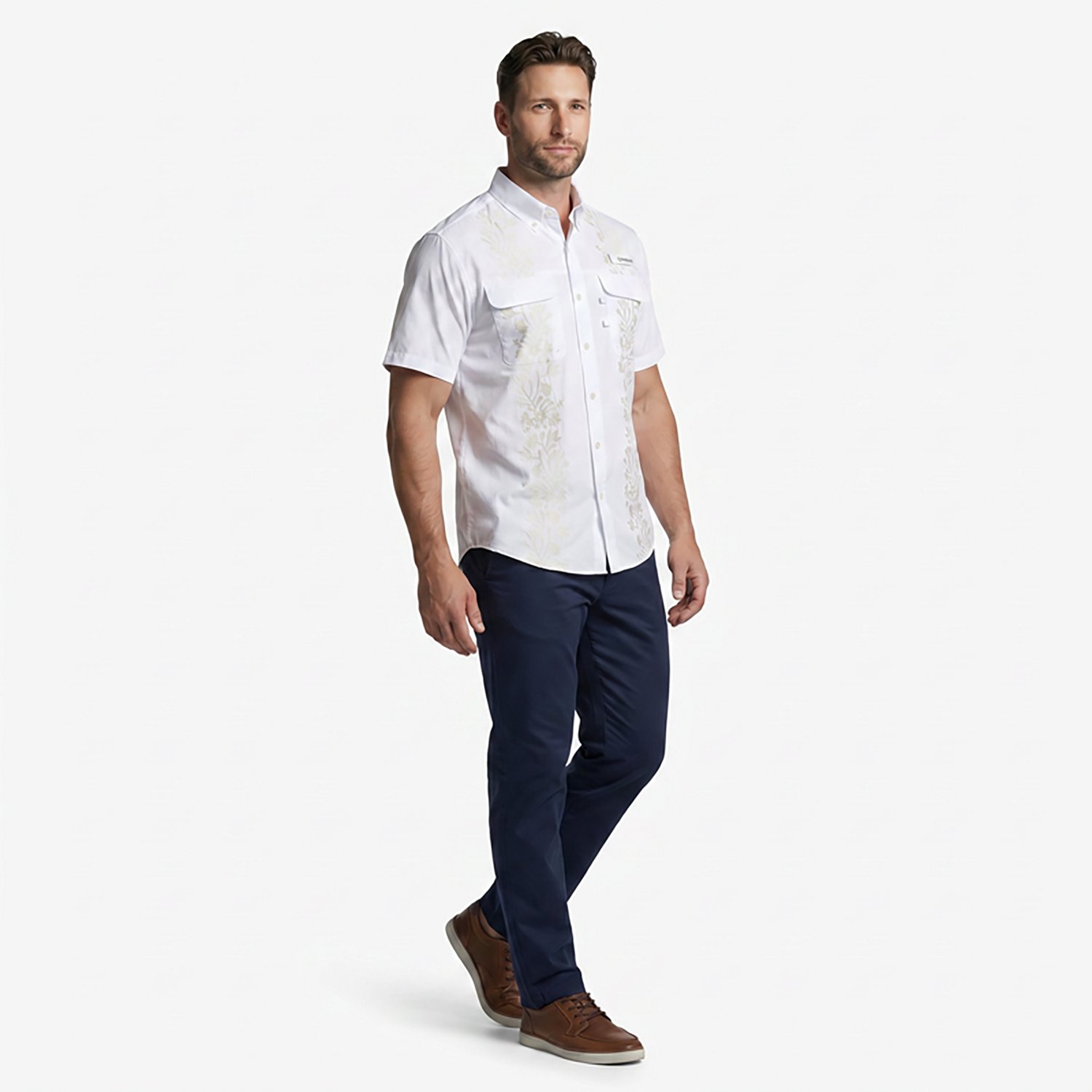Magellan Outdoors Men's Laguna Madre Flores Button-Up Fishing Shirt - view number 2